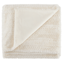 Off White Ellyn Faux Fur Throw