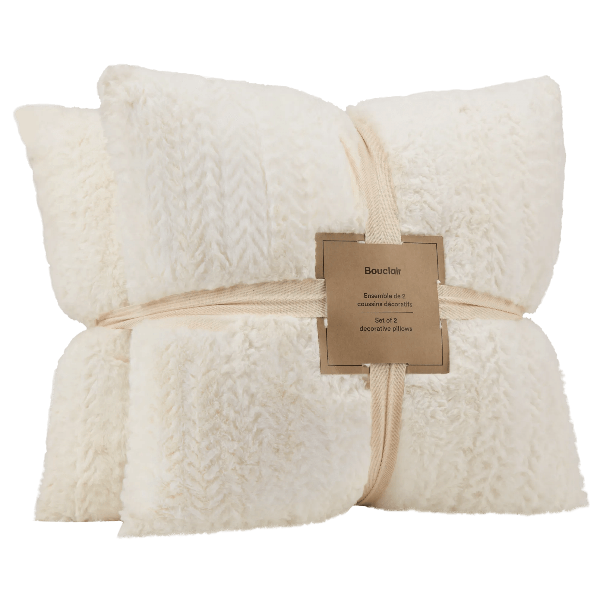 Ensemble de 2 coussins décoratifs Ellyn blanc cassé