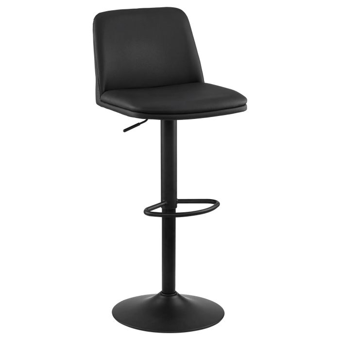Tabouret en similicuir et en métal noir