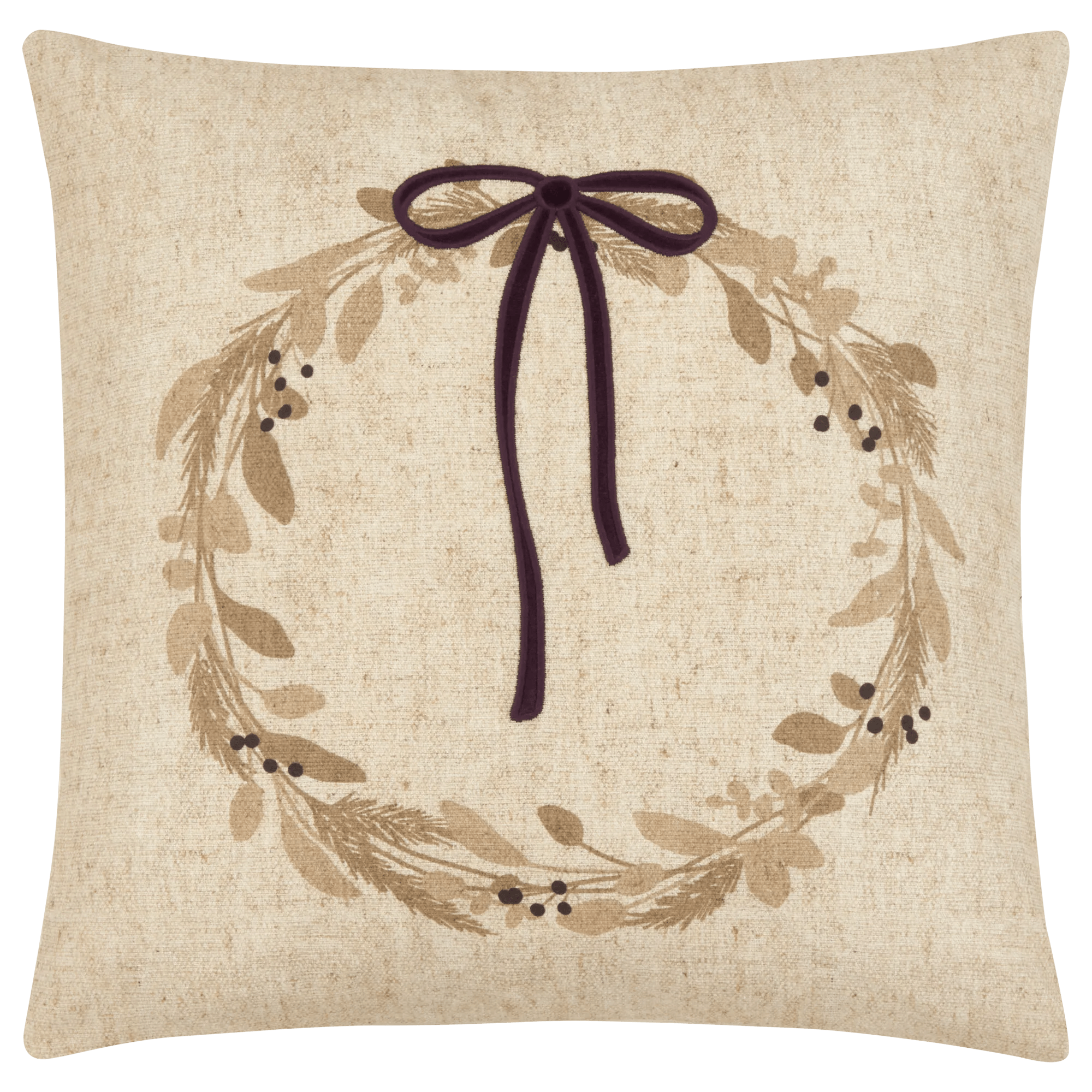 Riviera Embroidered Bow Decorative Pillow Cover