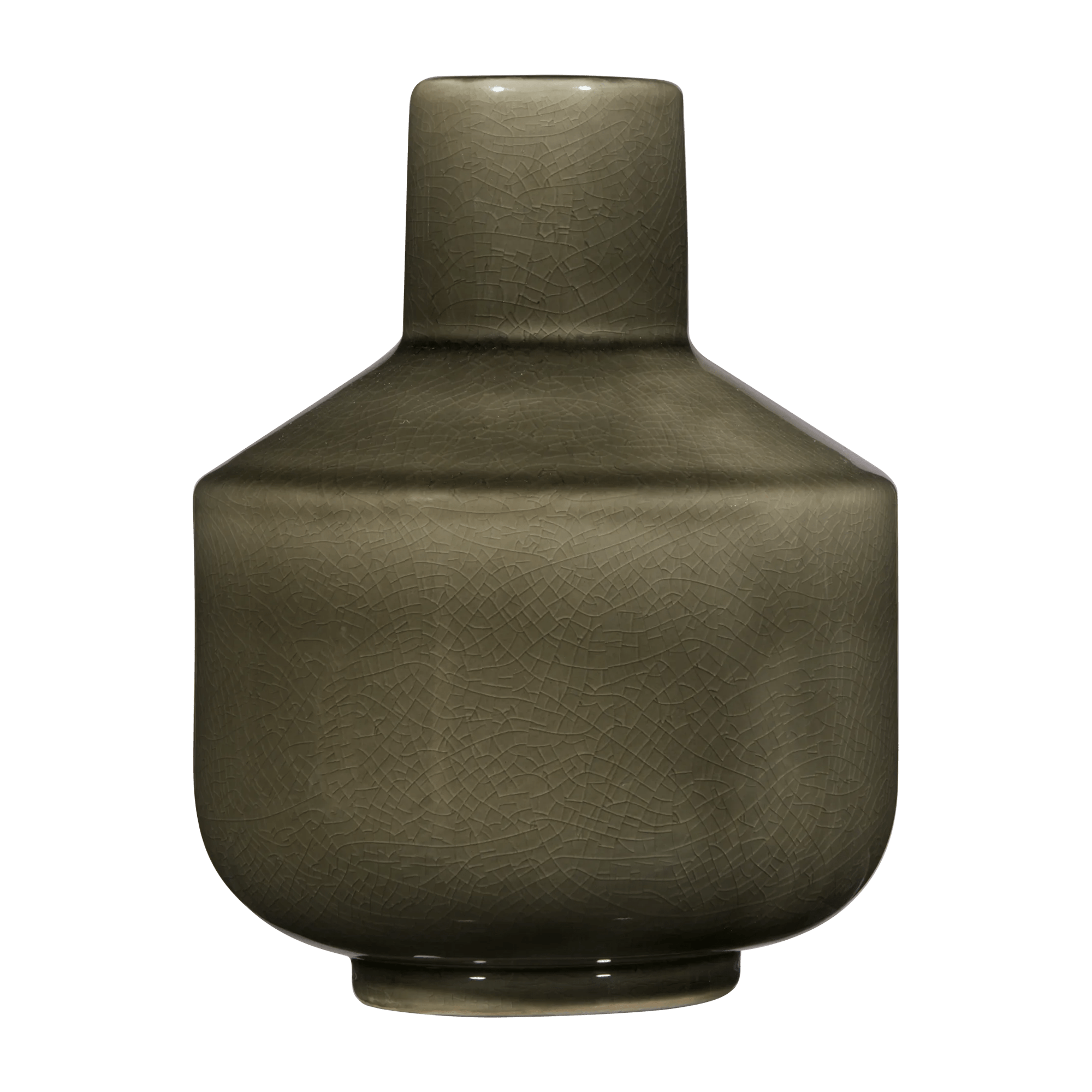 Vase de table en céramique verte