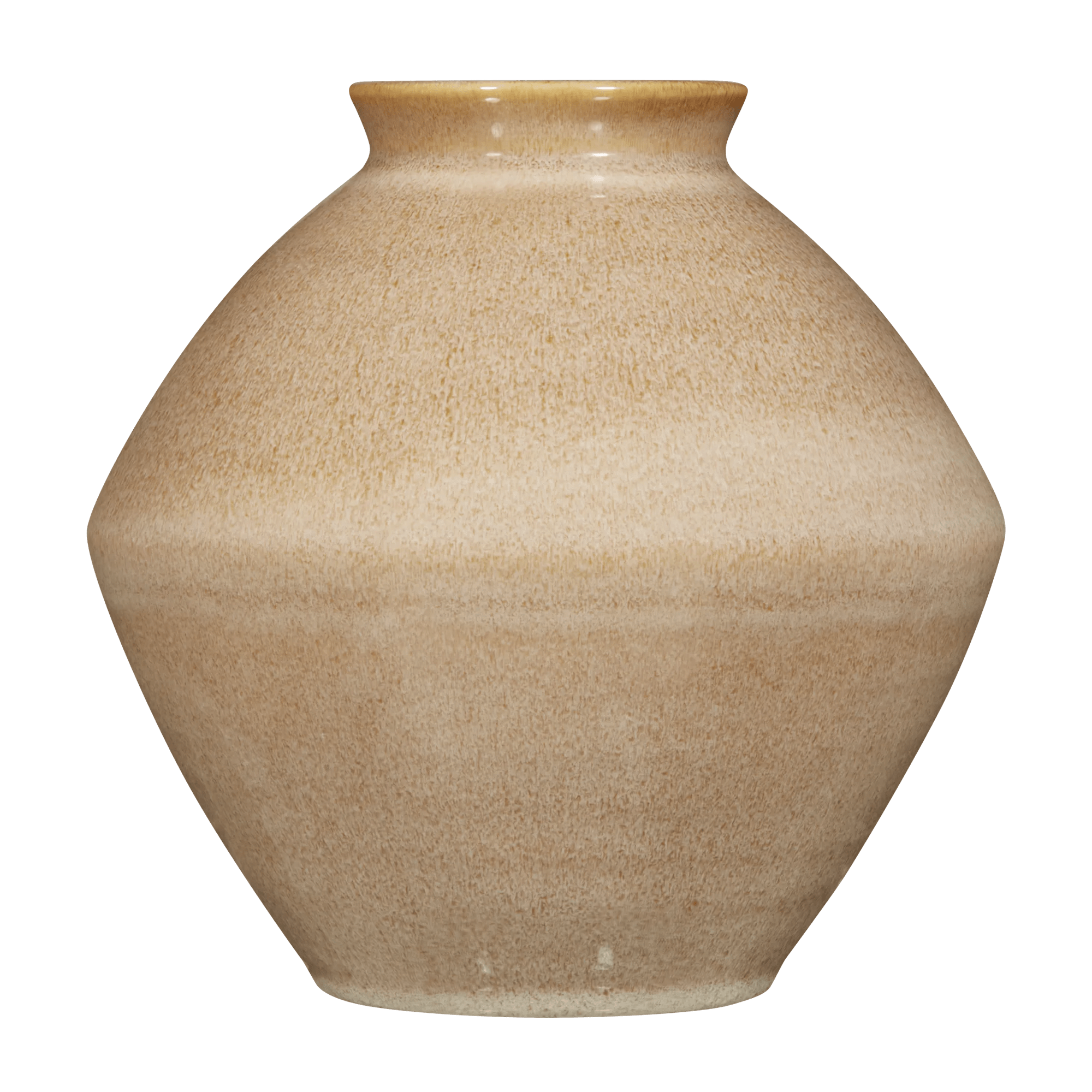 Vase de table en céramique réactive marron
