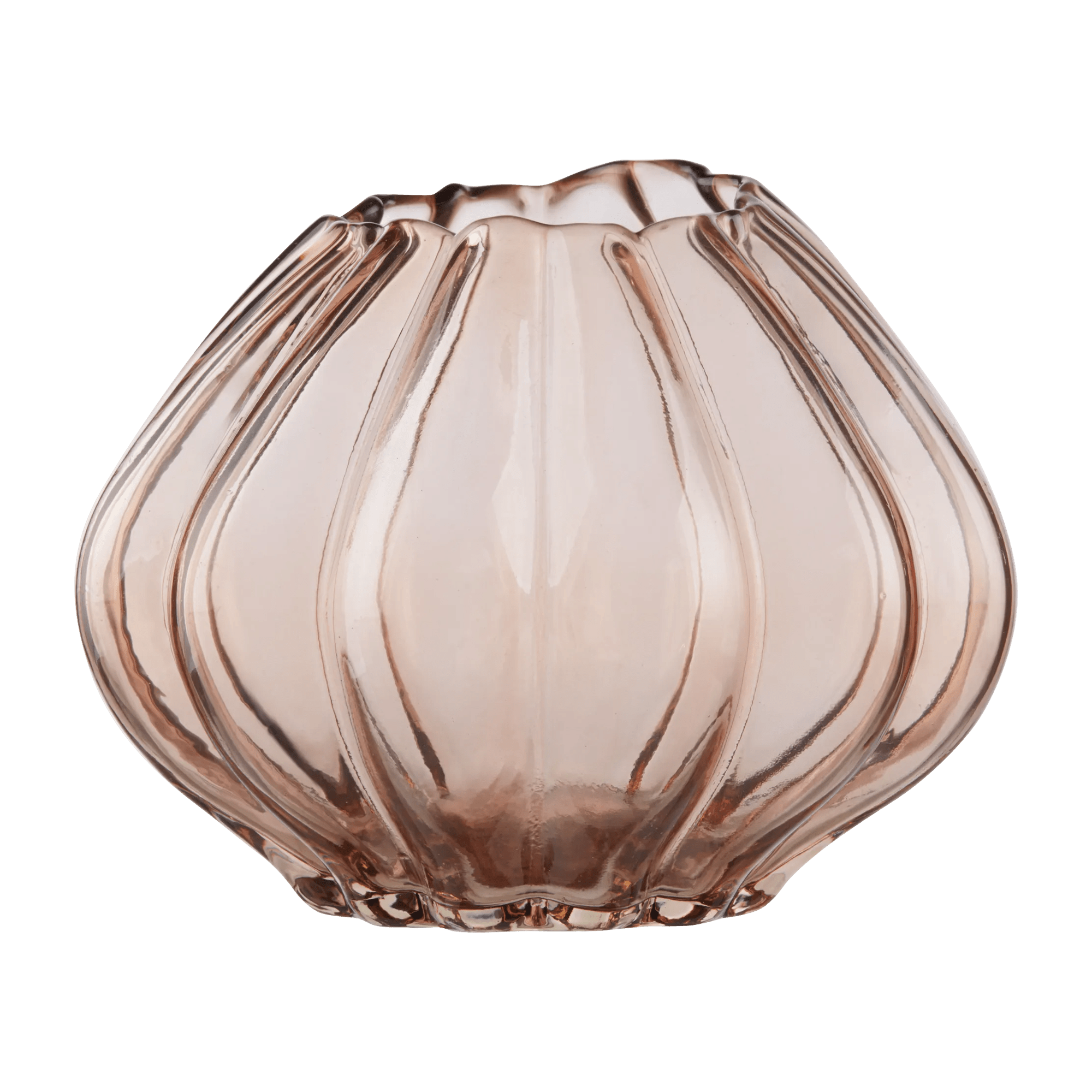 Wide Ribbed Vase