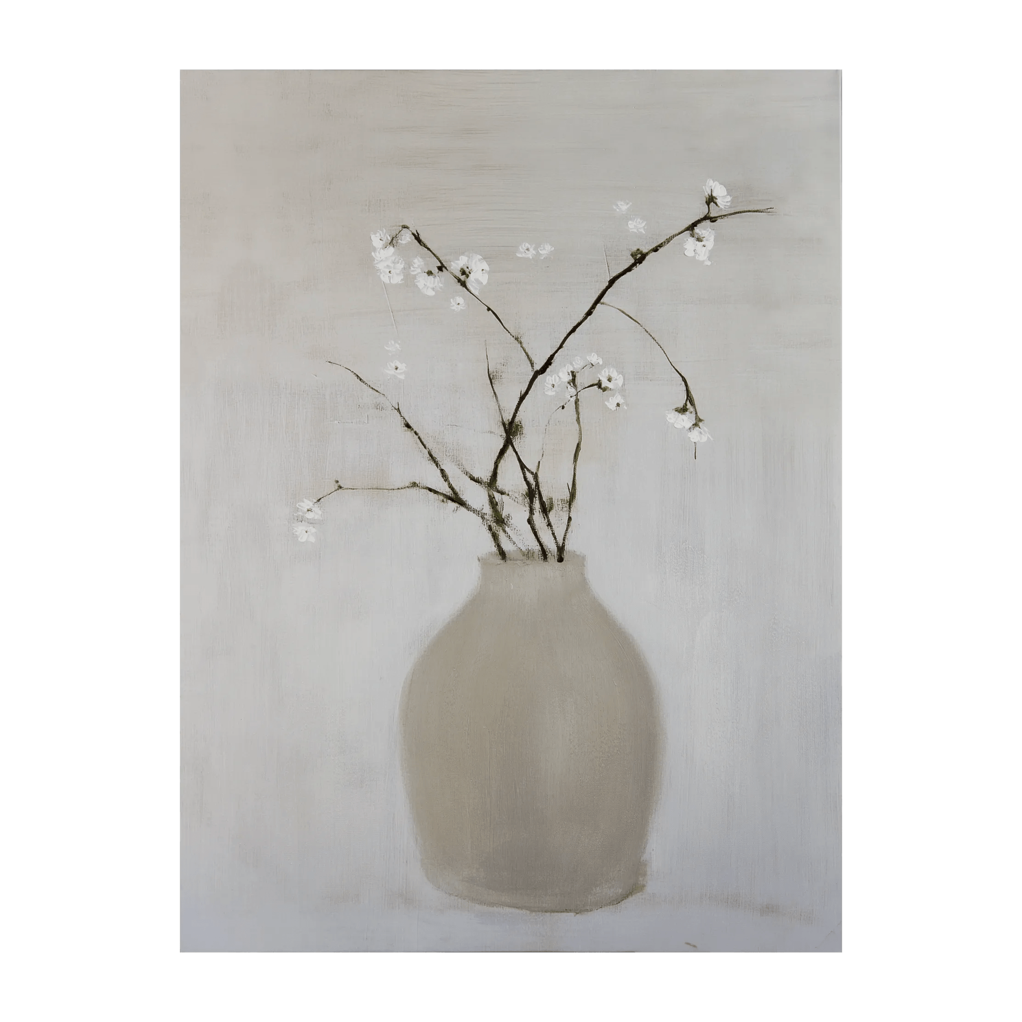 Gel-Embellished Vase with Flower Stems