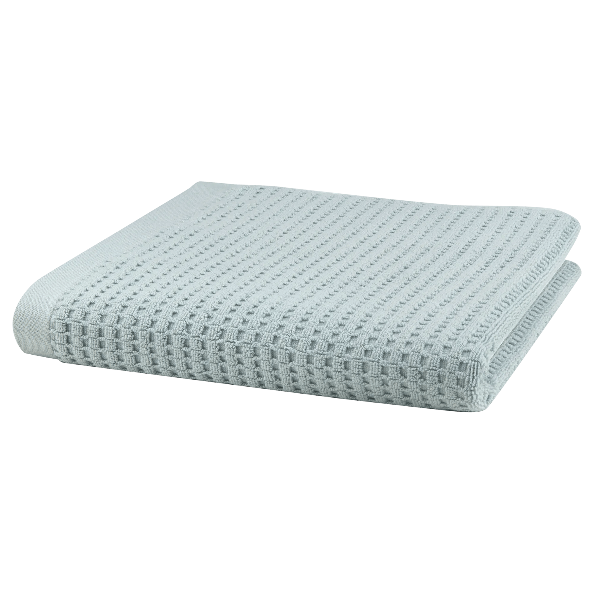 Serviette de bain gaufrée en coton bleu