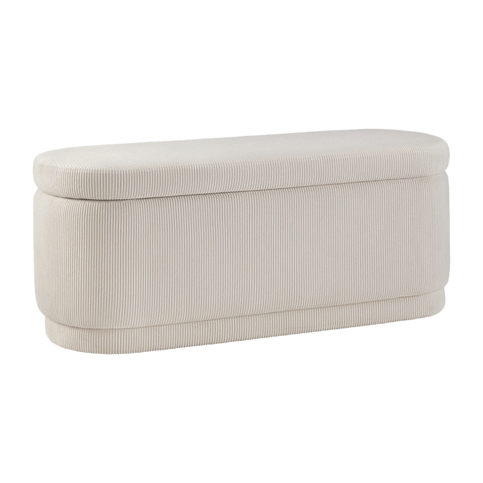 Banc Ottoman en velours côtelé avec rangement