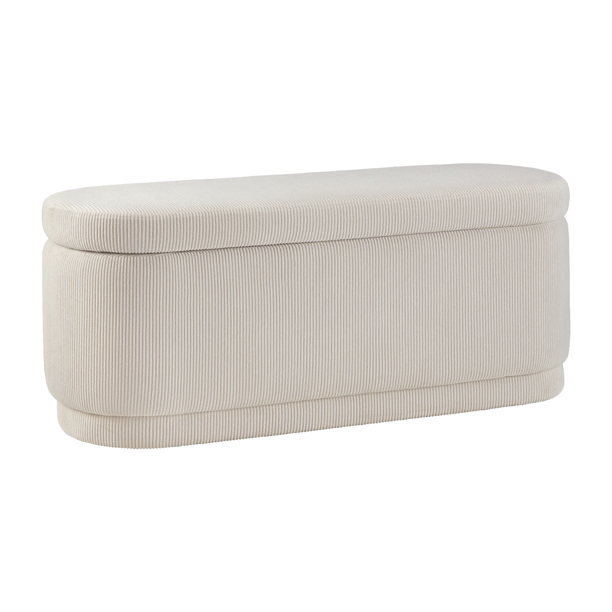 Banc Ottoman en velours côtelé avec rangement