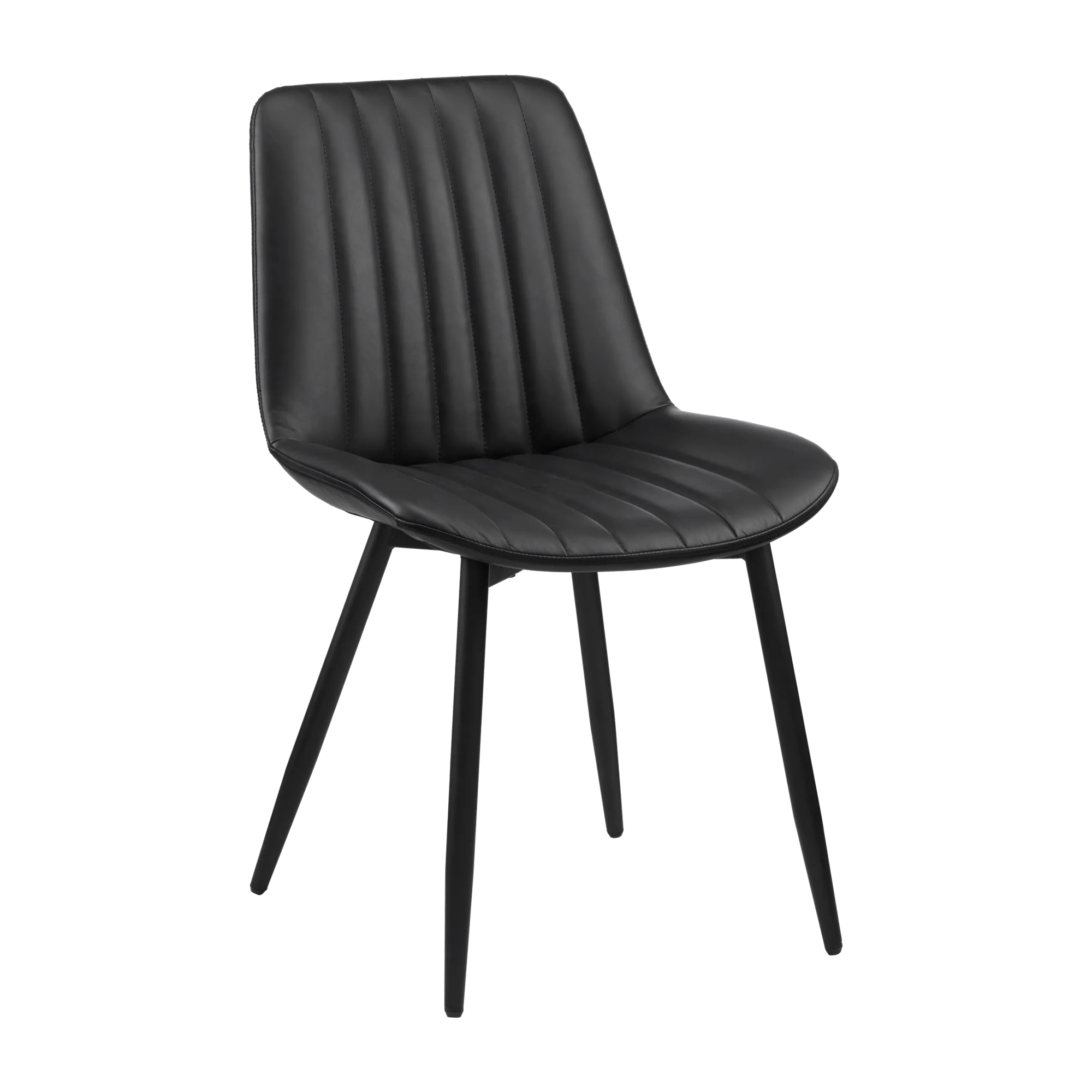 Chaise de salle à manger en tissu et en métal