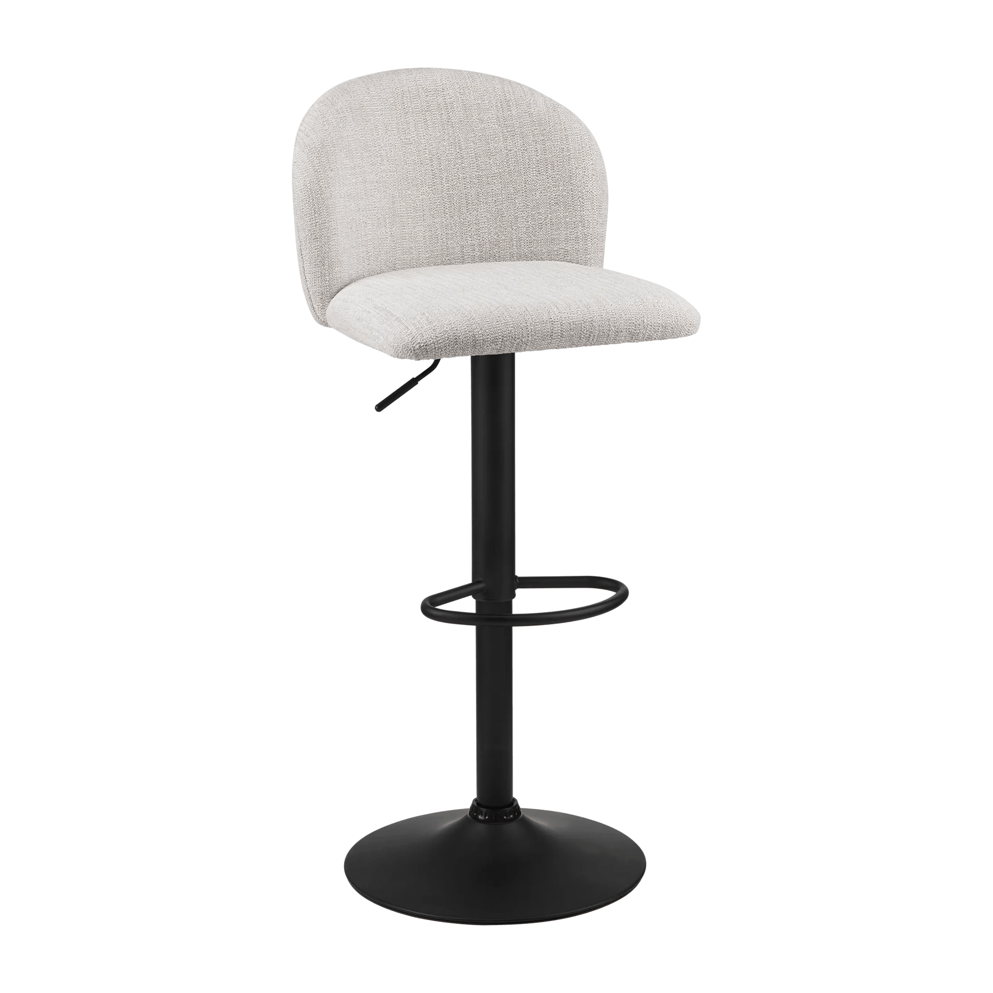 Tabouret de bar réglable en tissu et métal