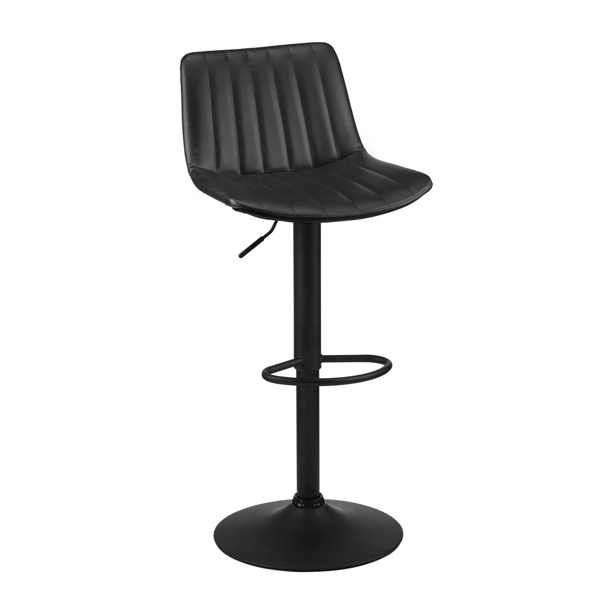 Tabouret de bar ajustable avec similicuir cousu