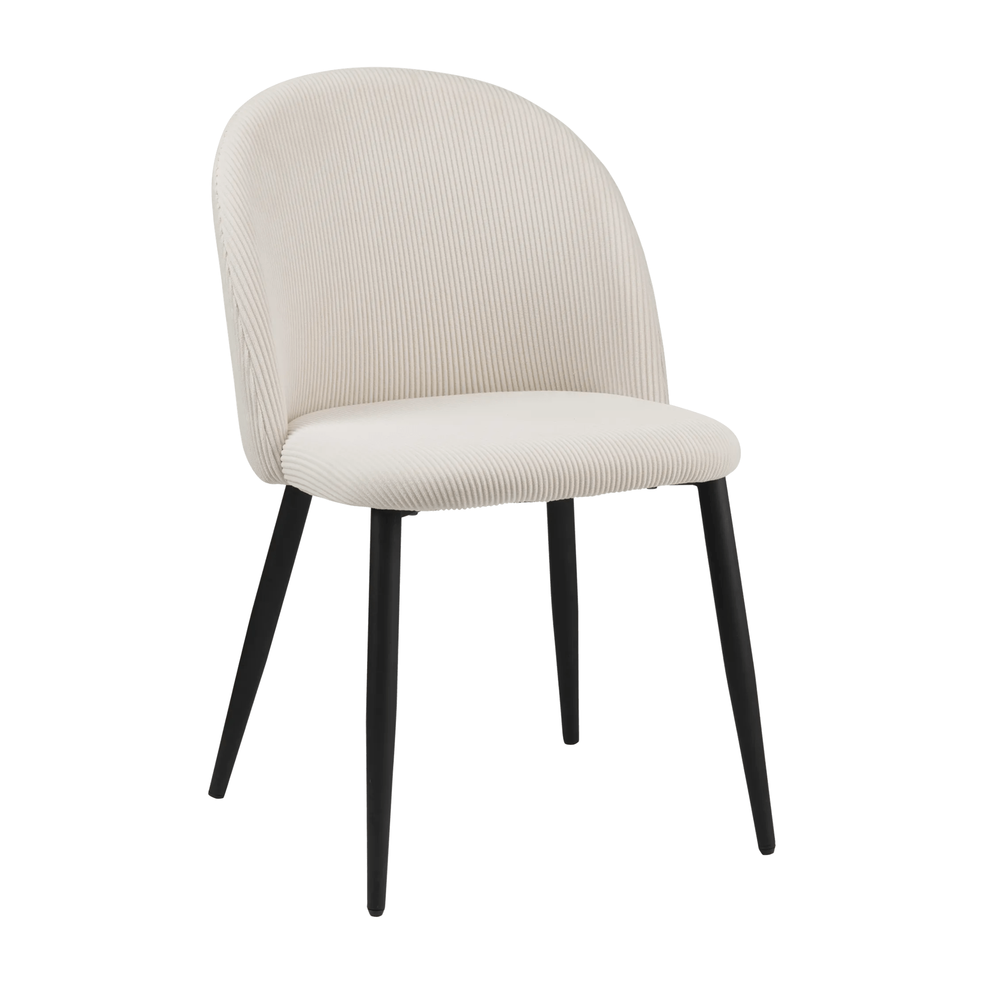 Chaise moderne crème avec pieds noirs