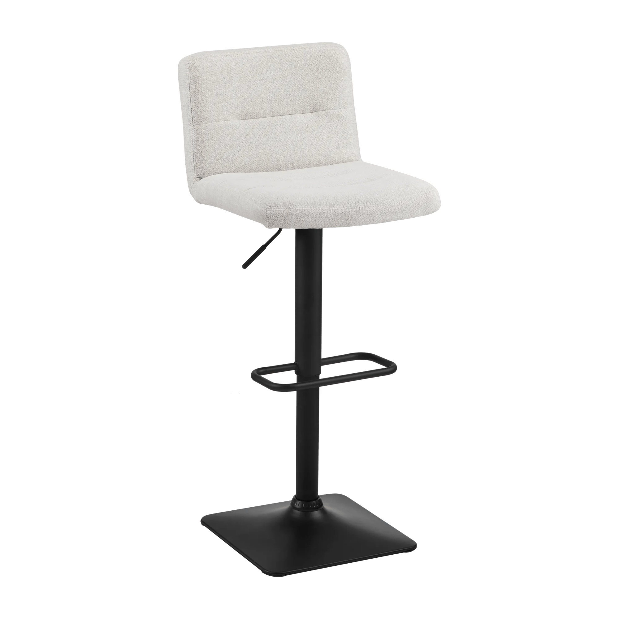 Tabouret de bar ajustable en métal et tissu
