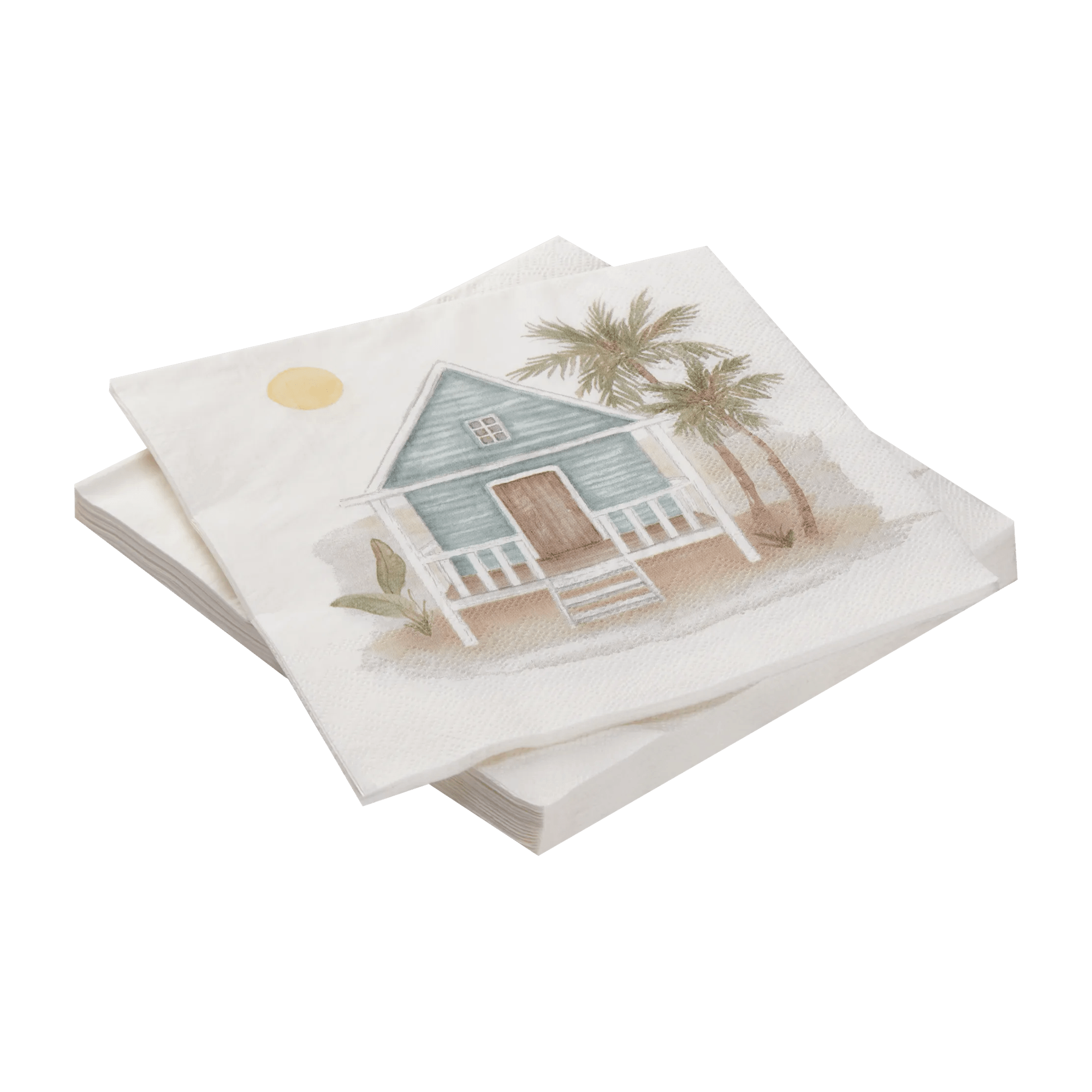 Serviettes en papier maison de plage