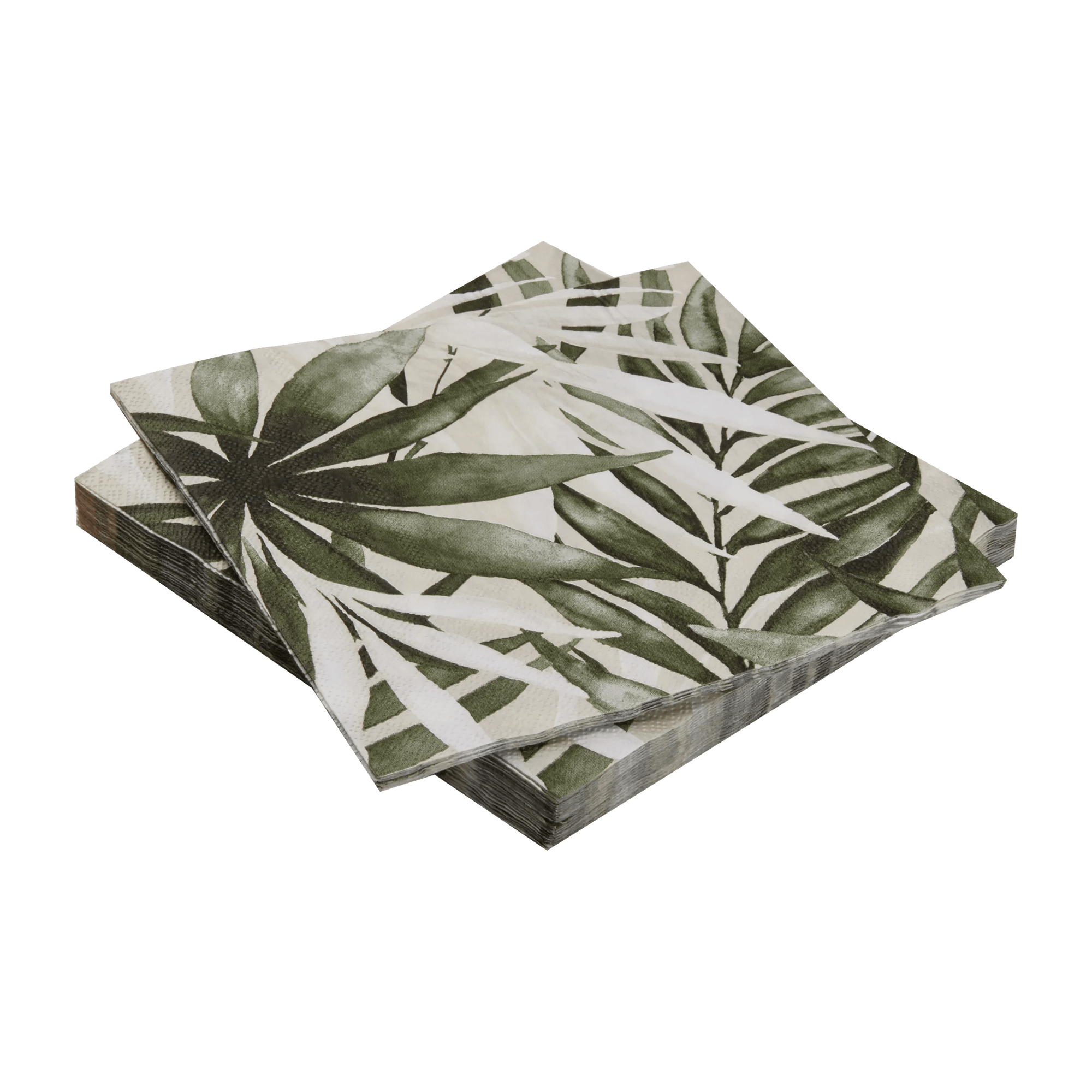 Serviettes papier feuilles tropicales