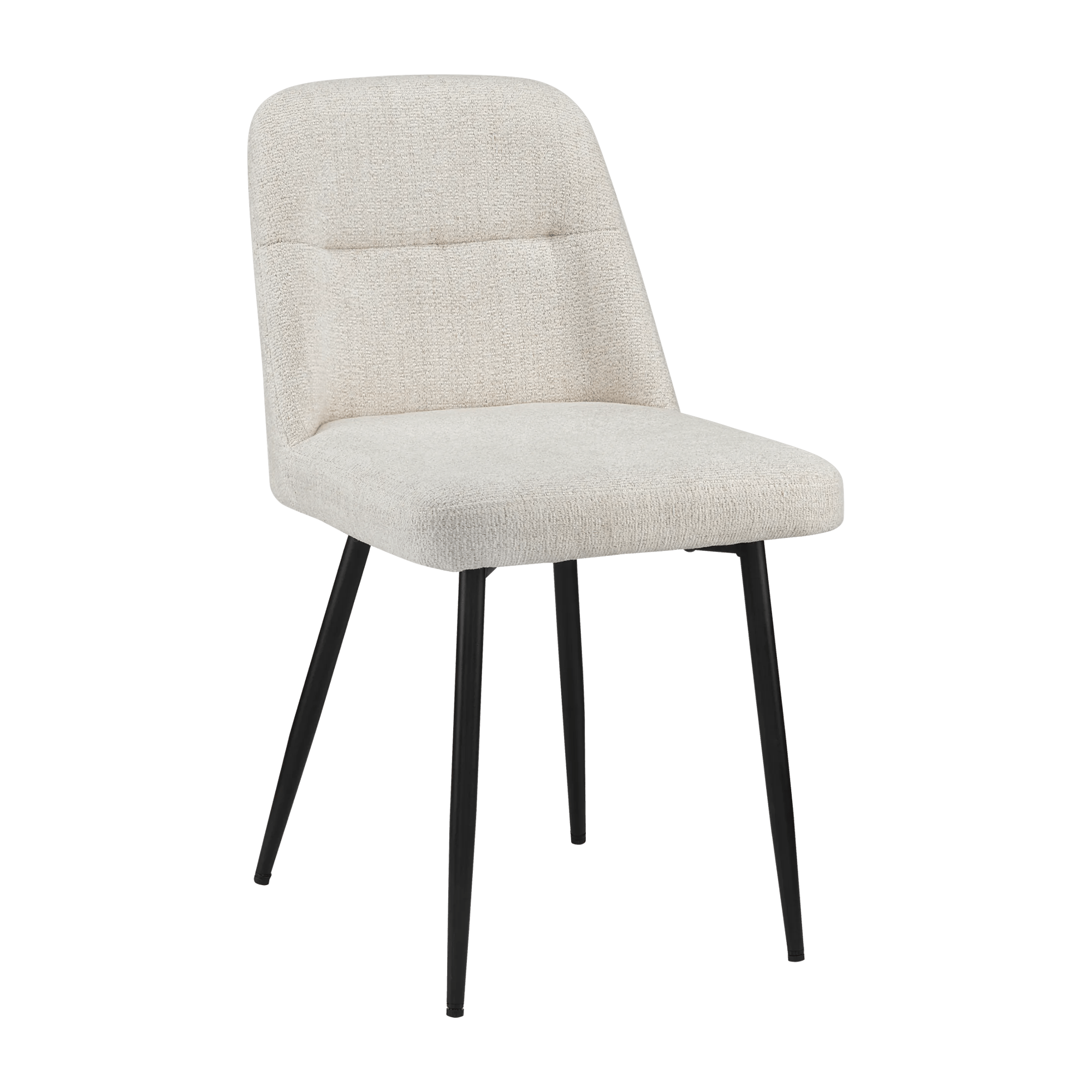 Chaise de salle à manger en tissu et métal