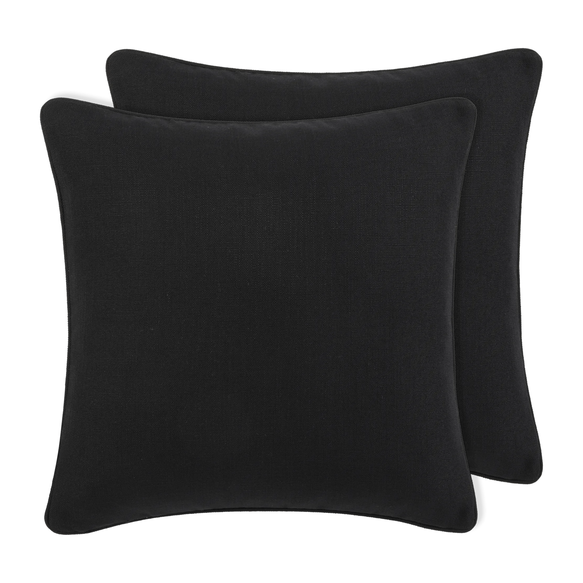 Ensemble de 2 coussins décoratif d'extérieur noir Yulan