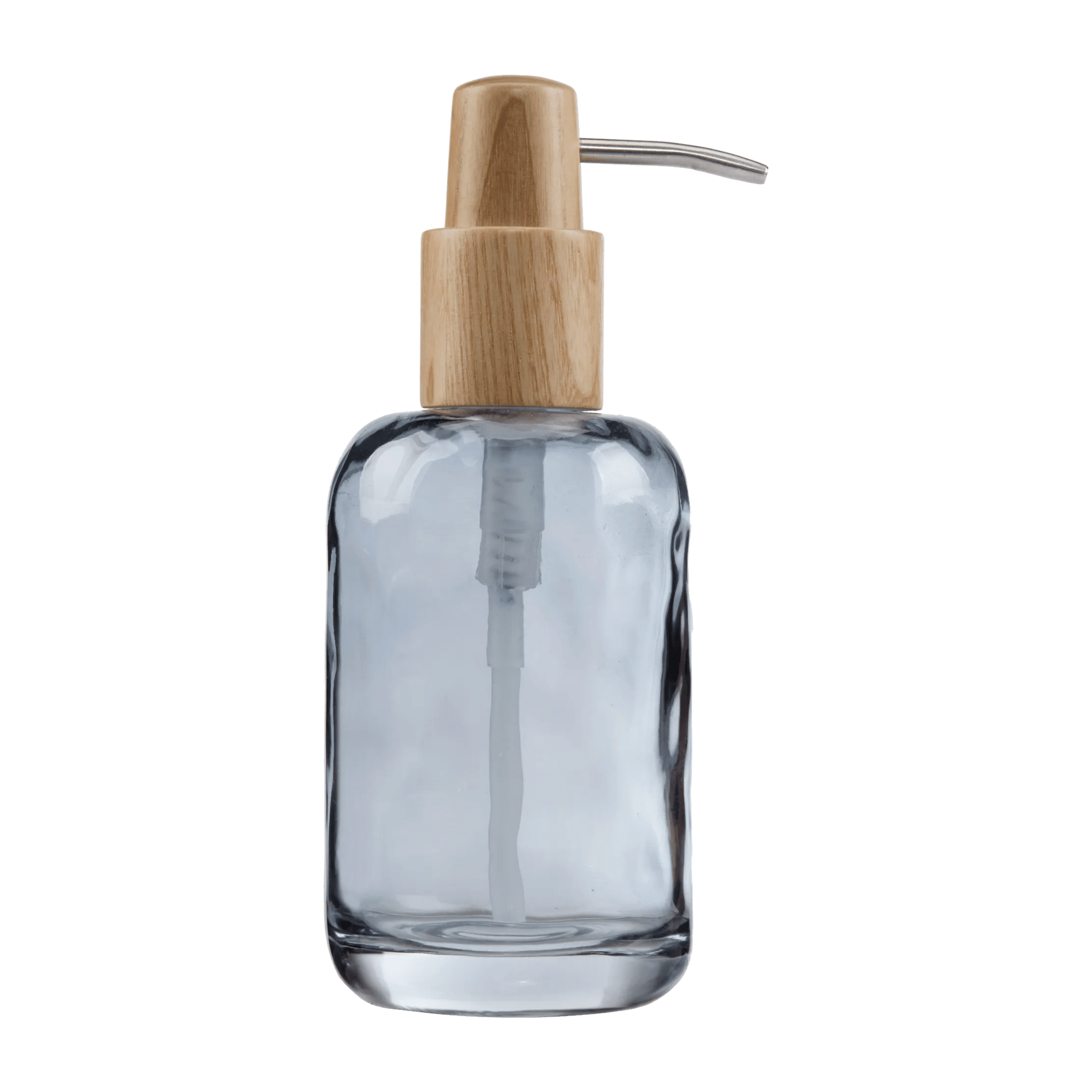 Distributeur de savon en verre avec bouchon bambou