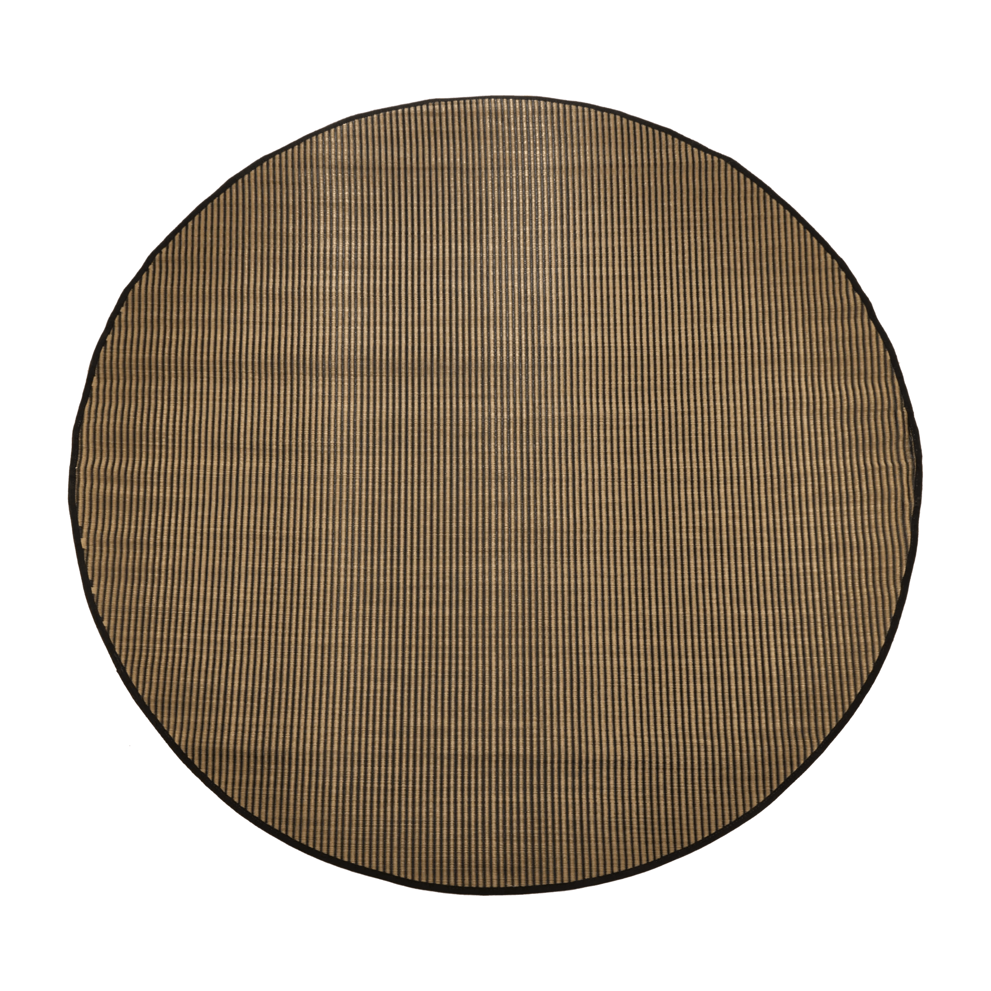 Tapis d'extérieur rond réversible noir