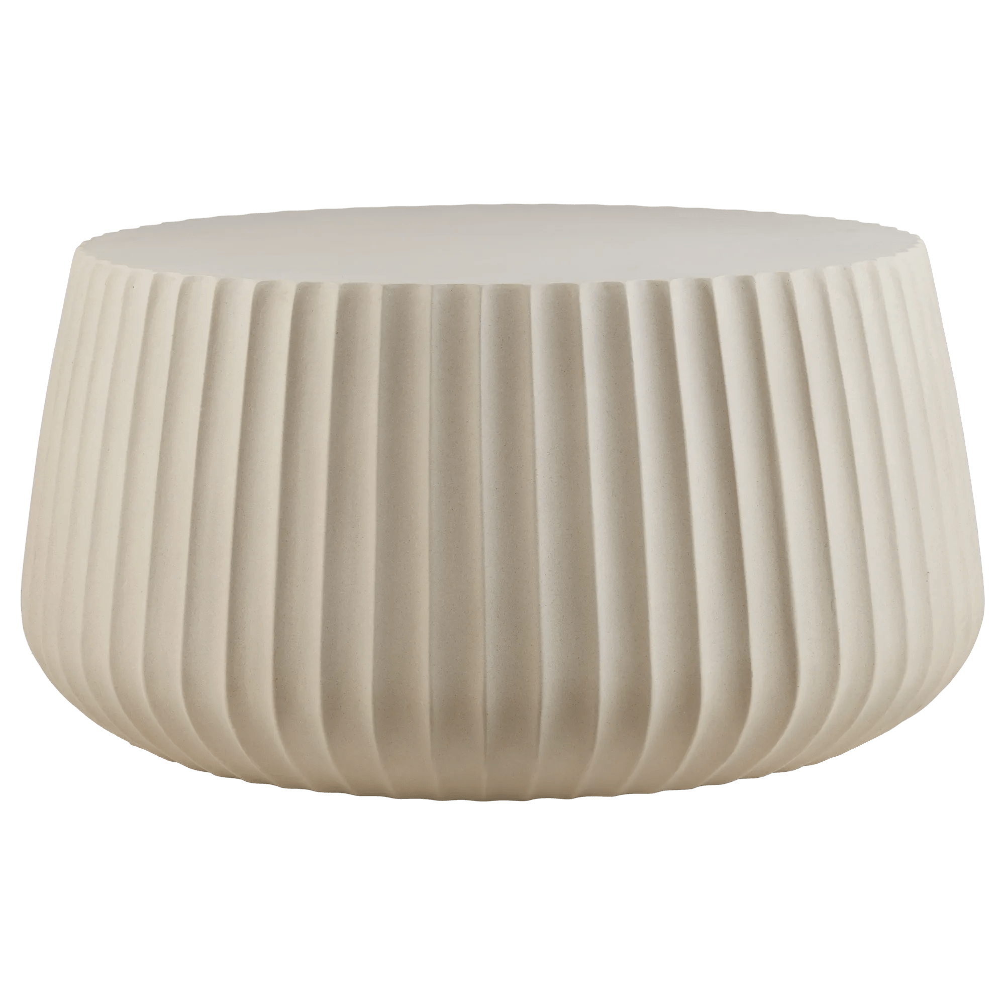Grooved Round Coffee Table