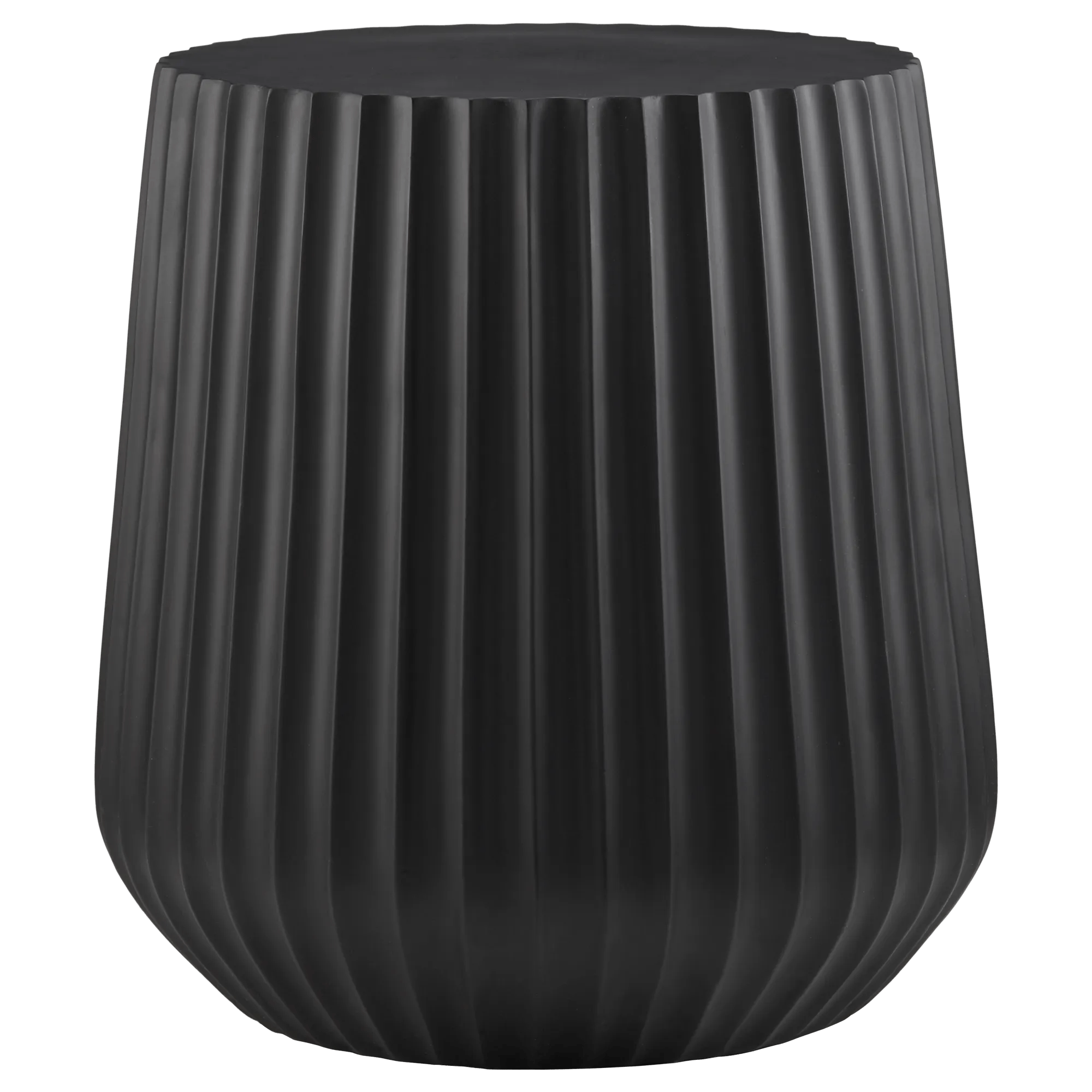 Ribbed Black Side Table