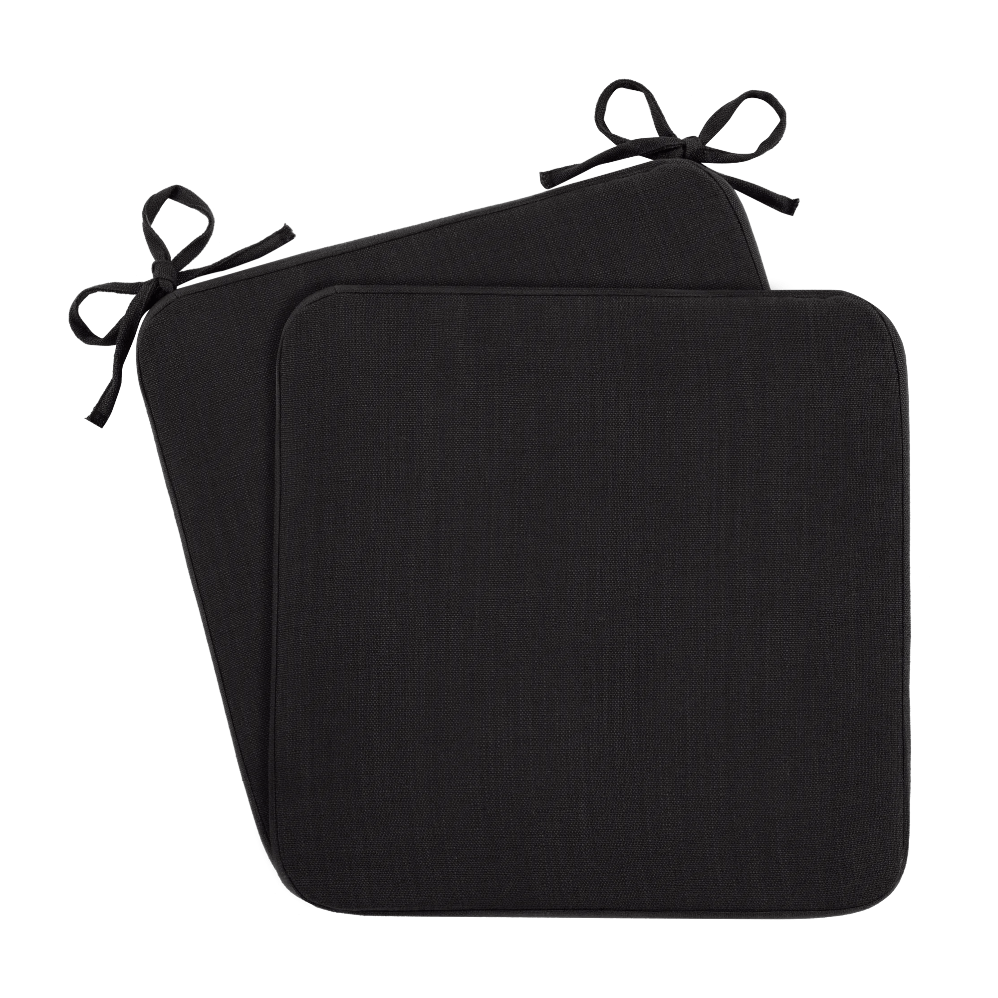 Set of 2 Black Chair Pads