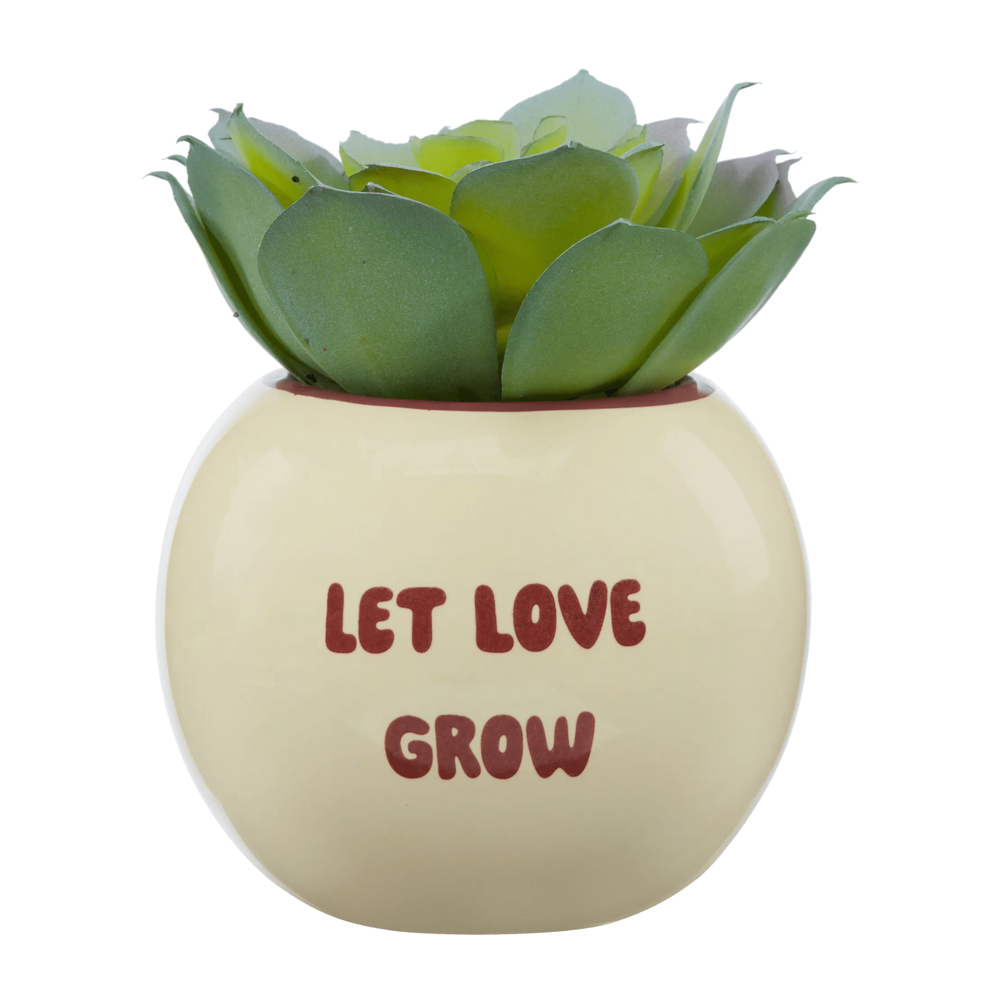 Decorative Artificial Plant Pot Let Love Grow