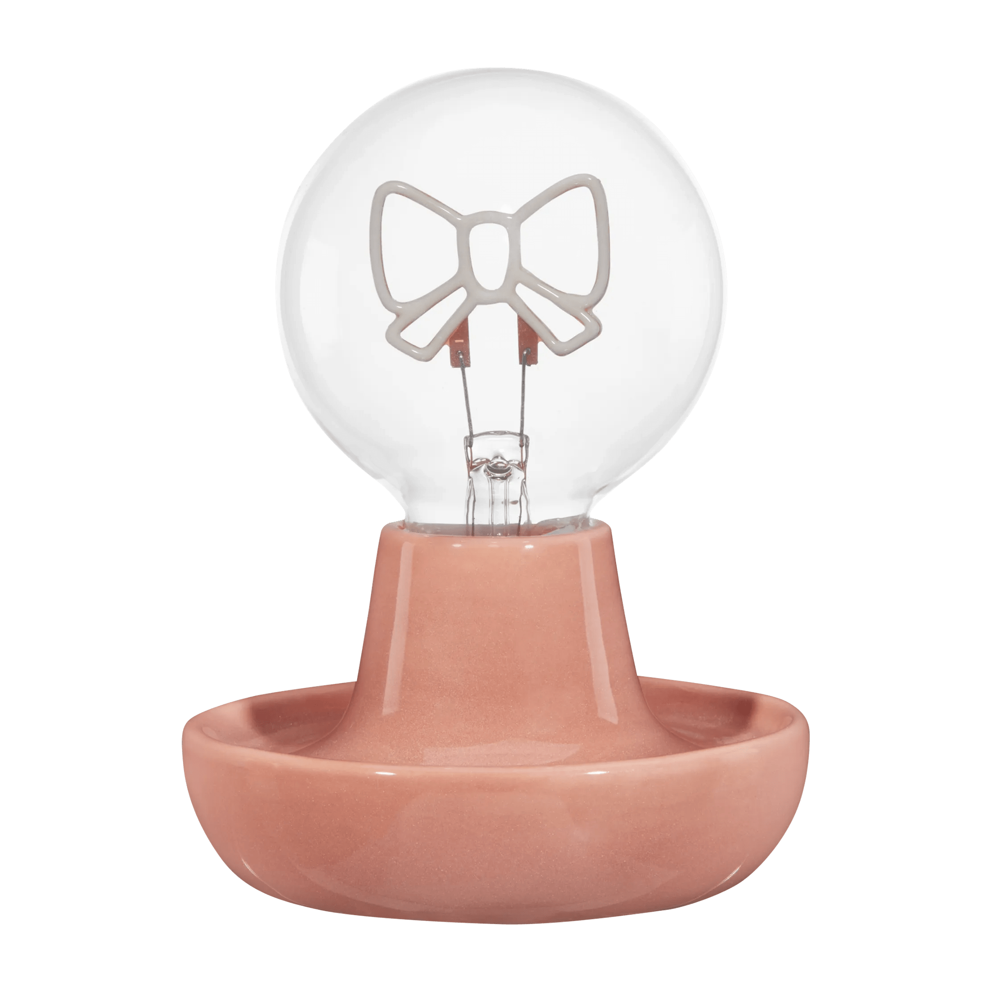 Lampe décorative rose avec ampoule LED noud