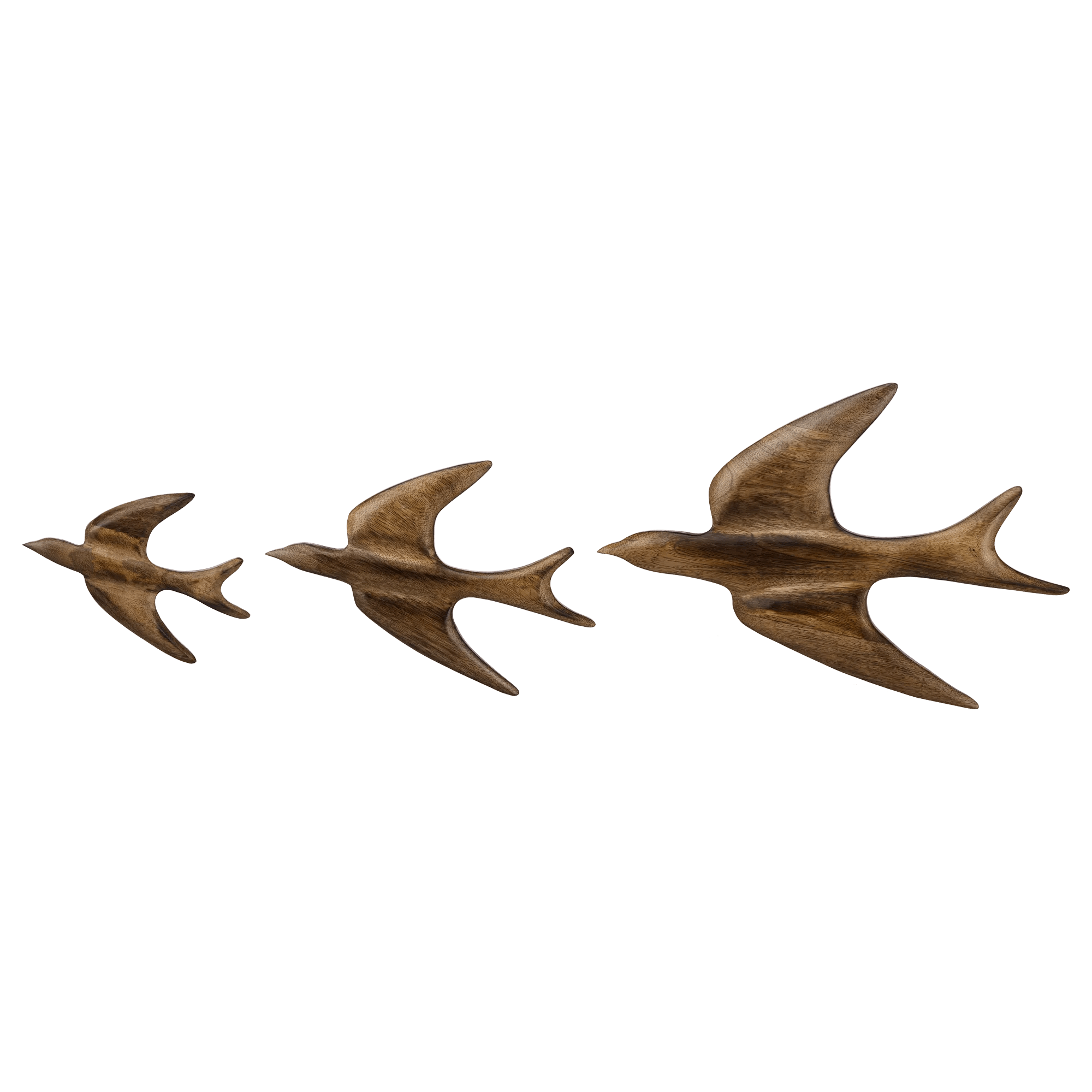 Ensemble d'oiseaux en bois
