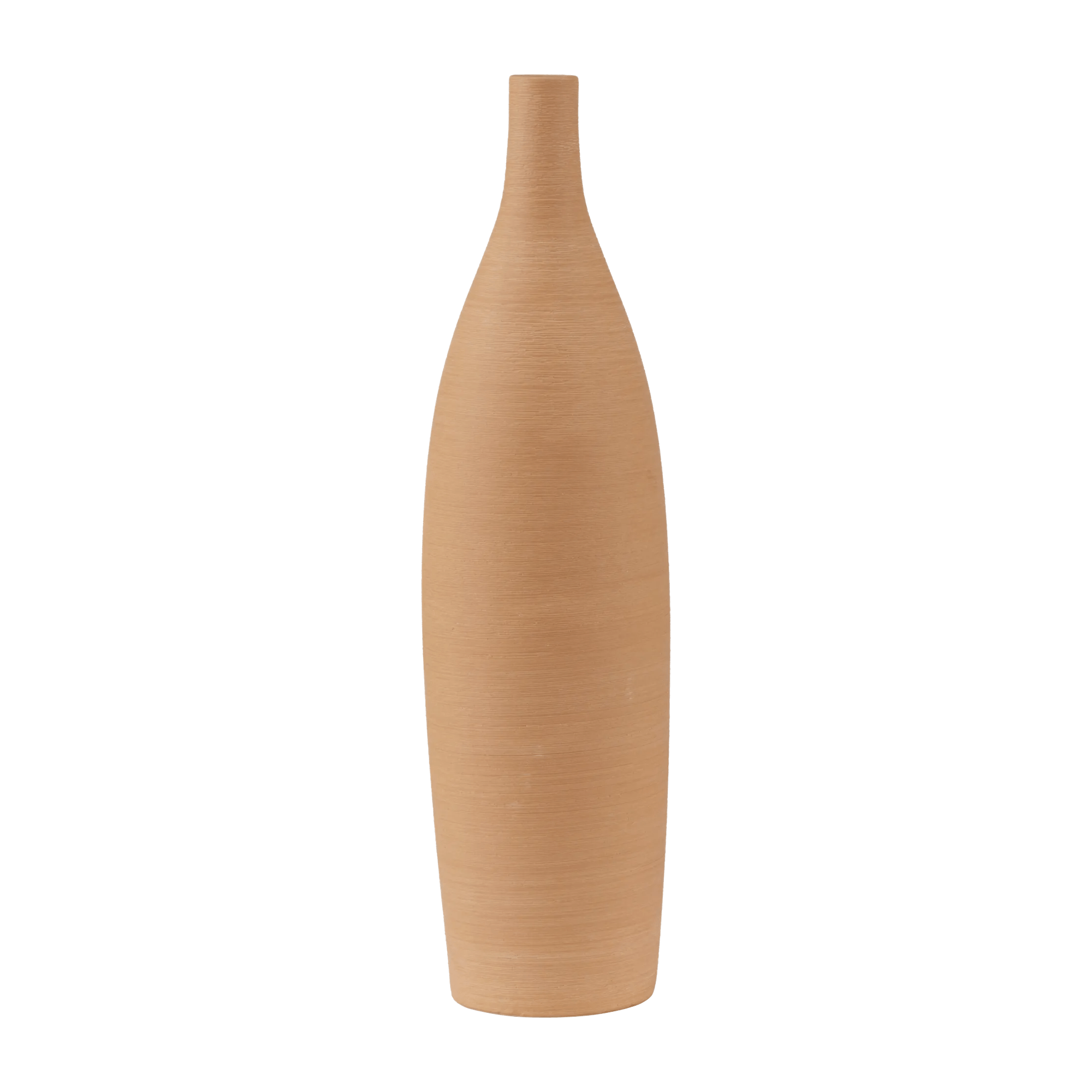 Vase décoratif élancé en terracotta