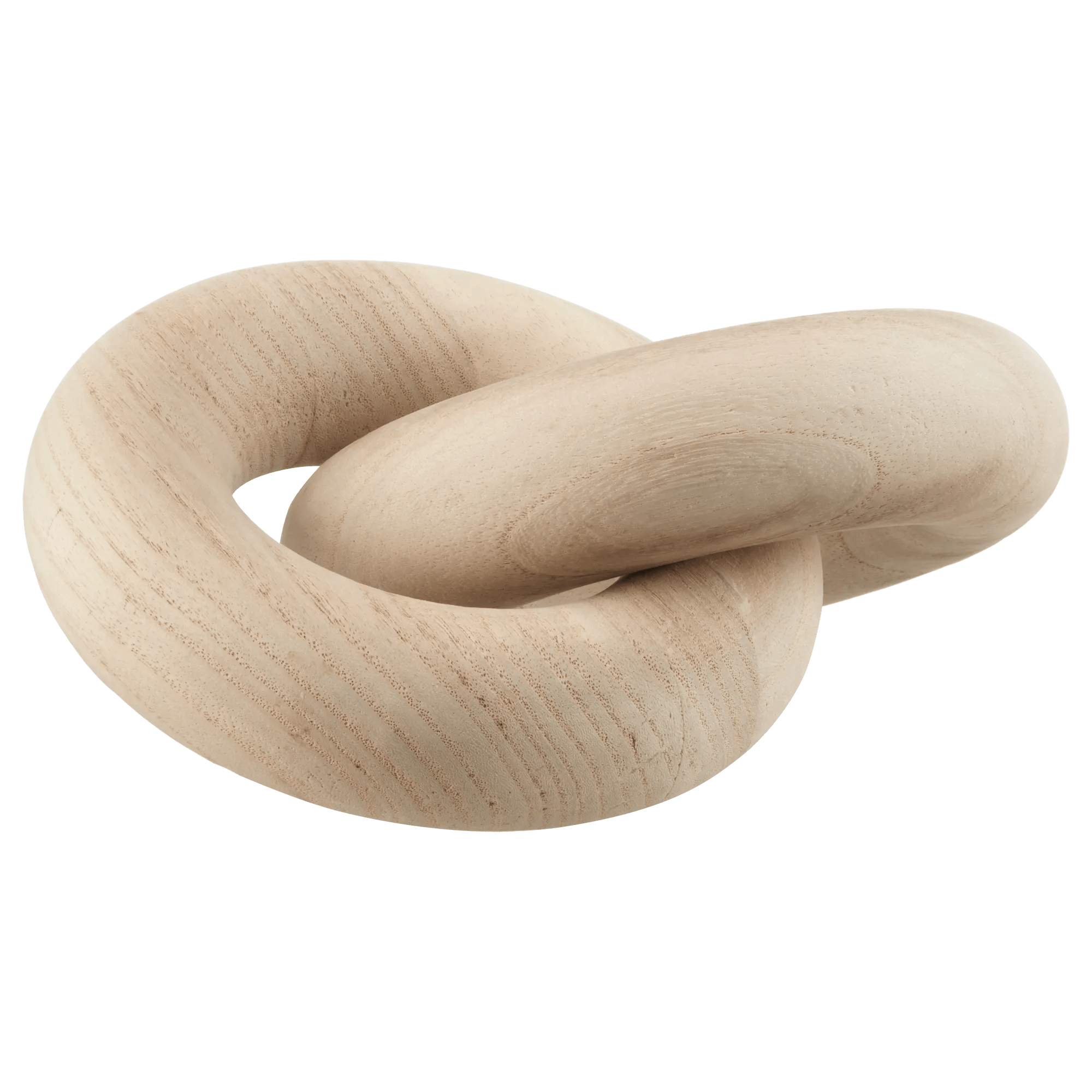 Décoration boucle en bois naturel