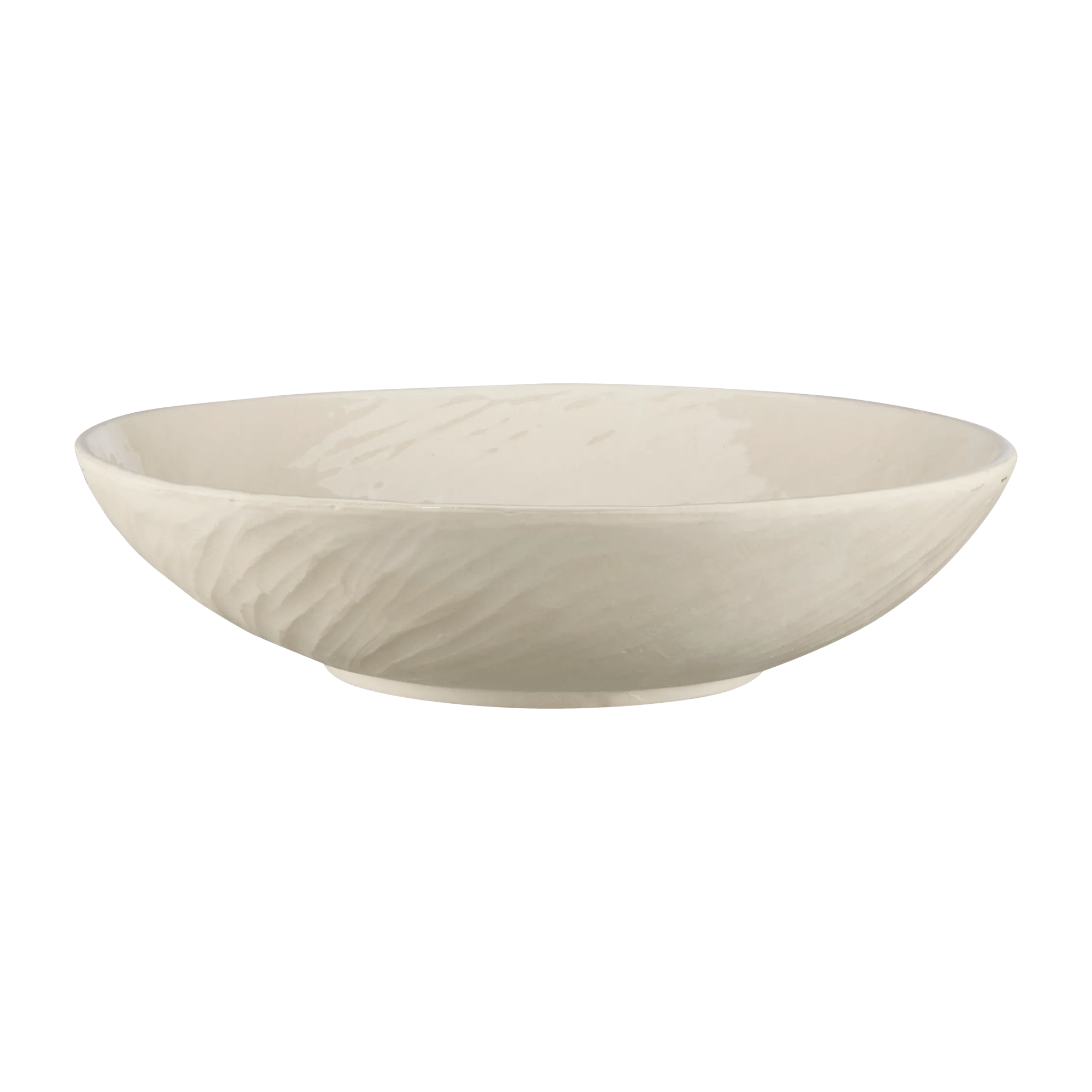 Grand bol décoratif en céramique crème