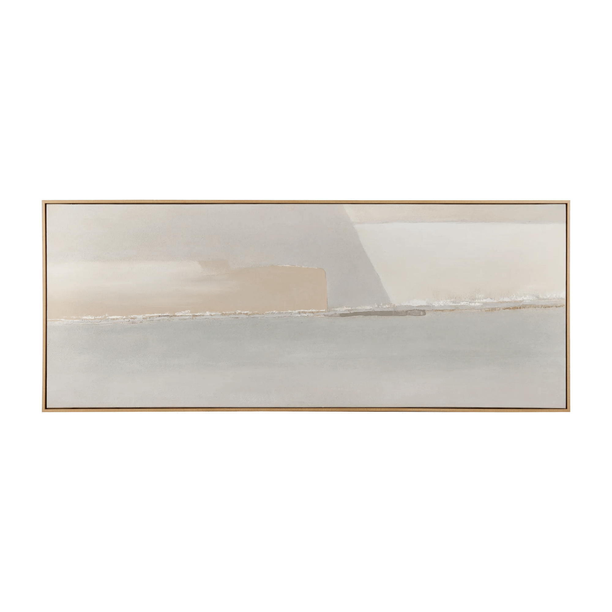 Tableau paysage abstrait beige et gris