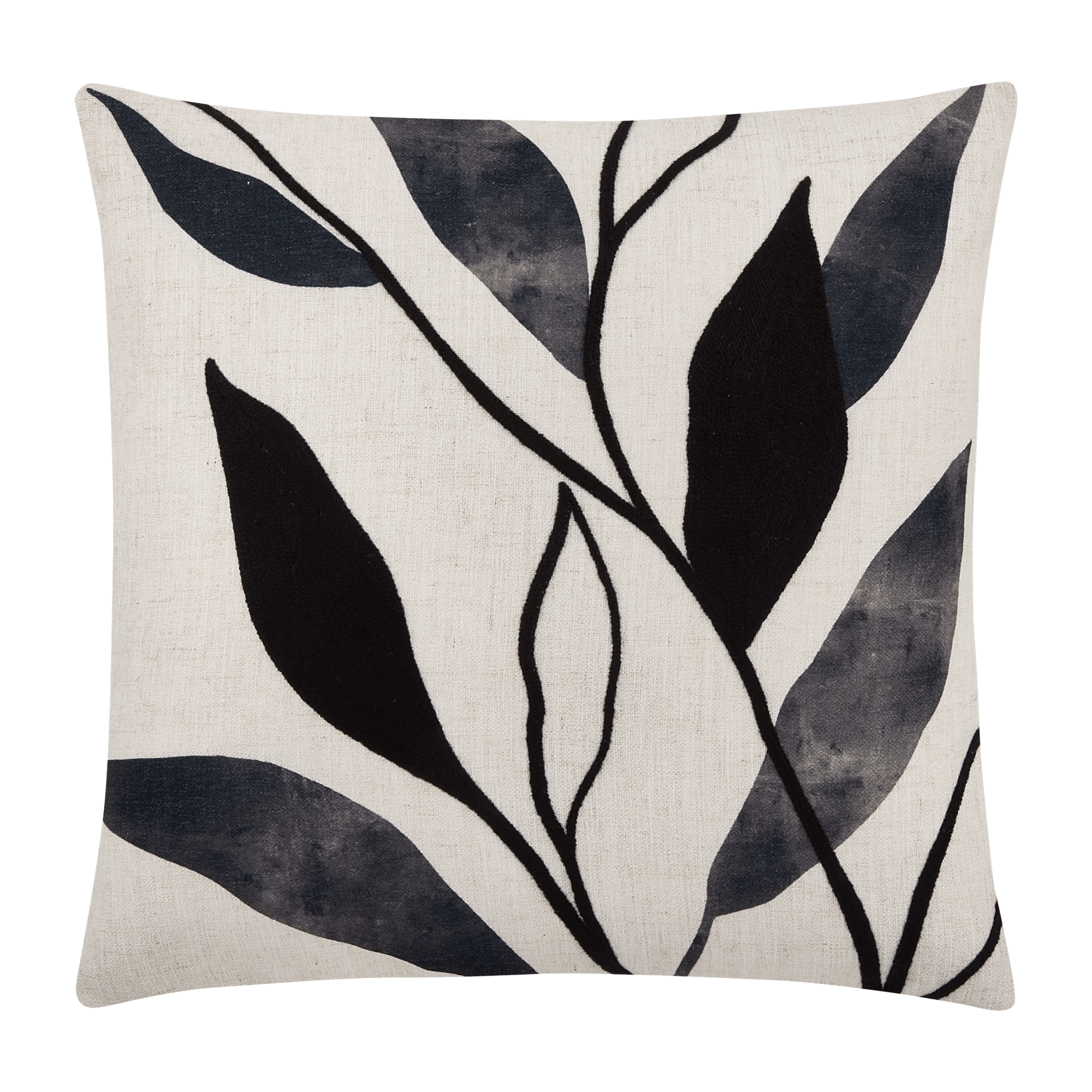 Coussin décoratif motif feuilles Cyra
