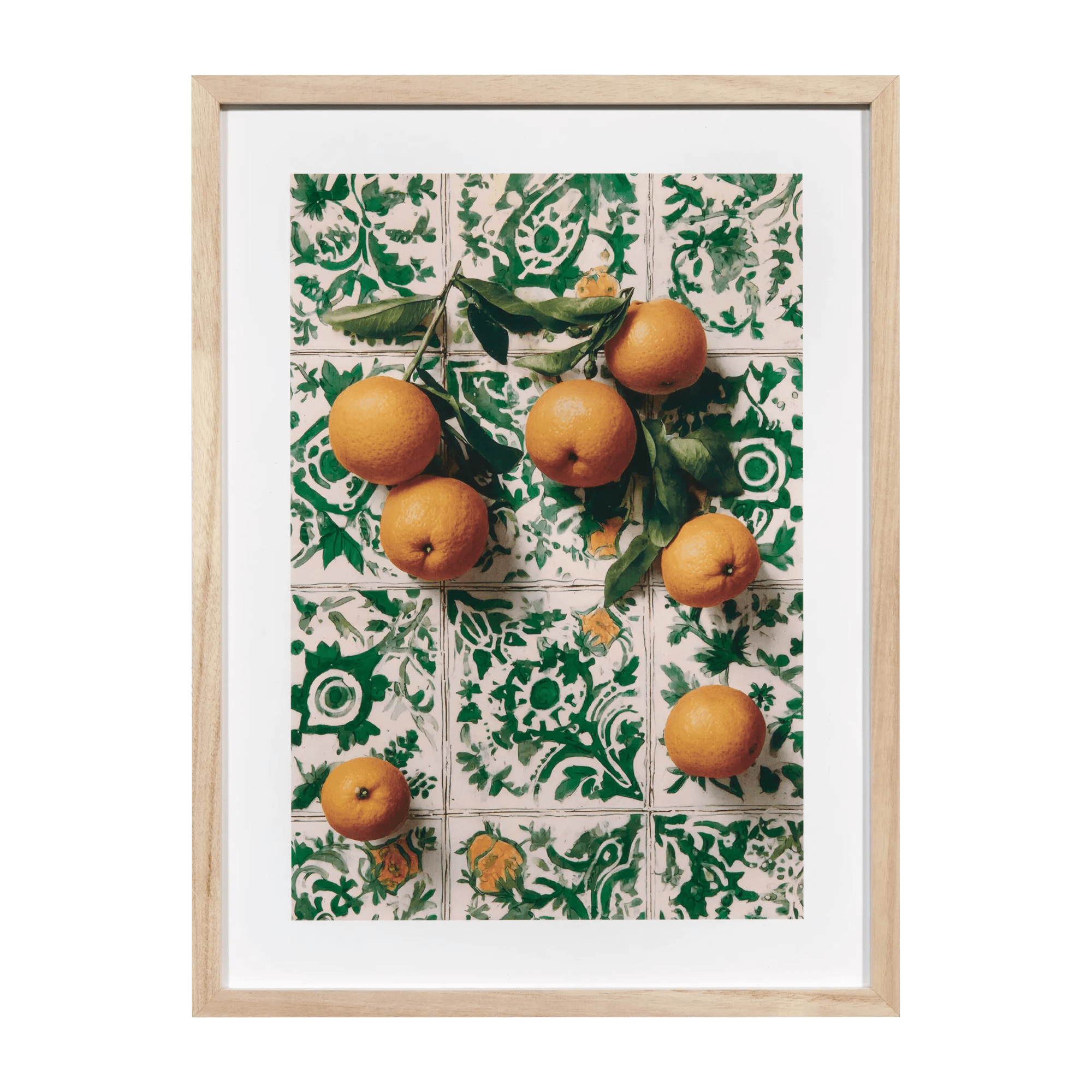 Cadre imprimé d'oranges