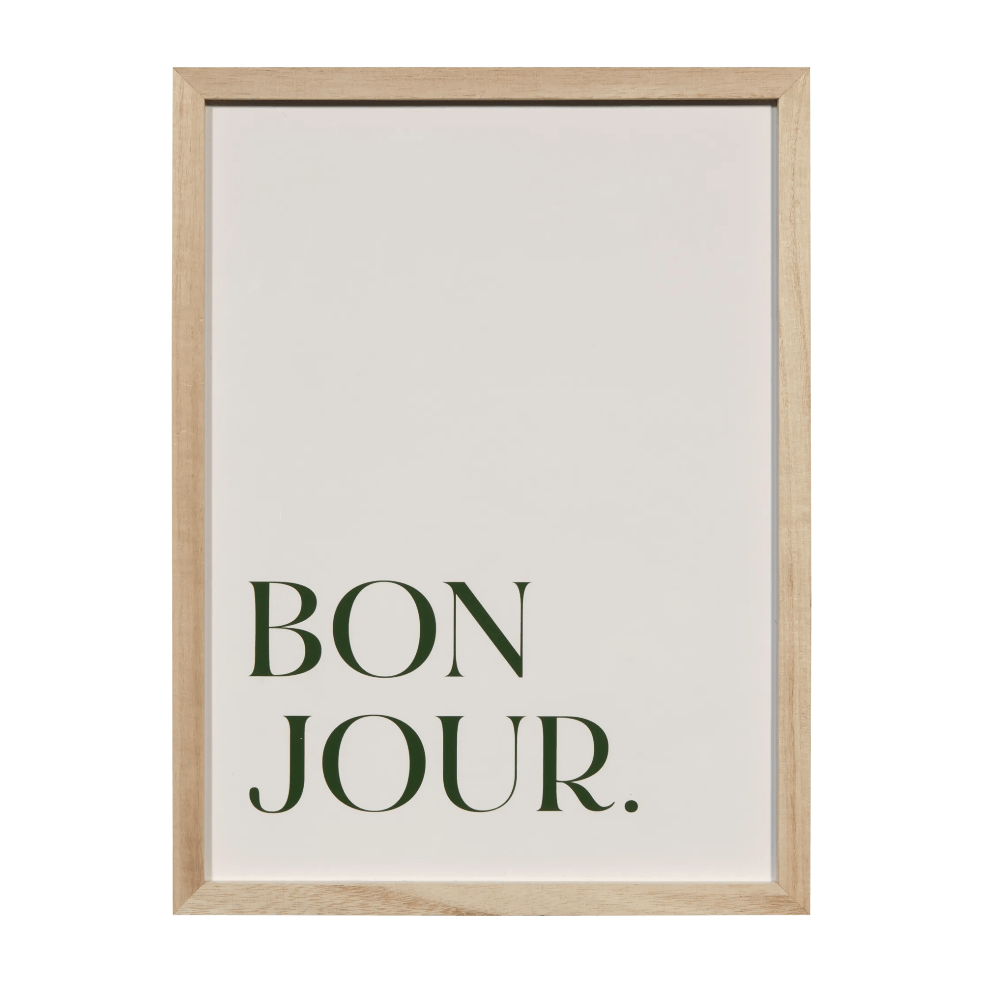 Cadre imprimé Bonjour