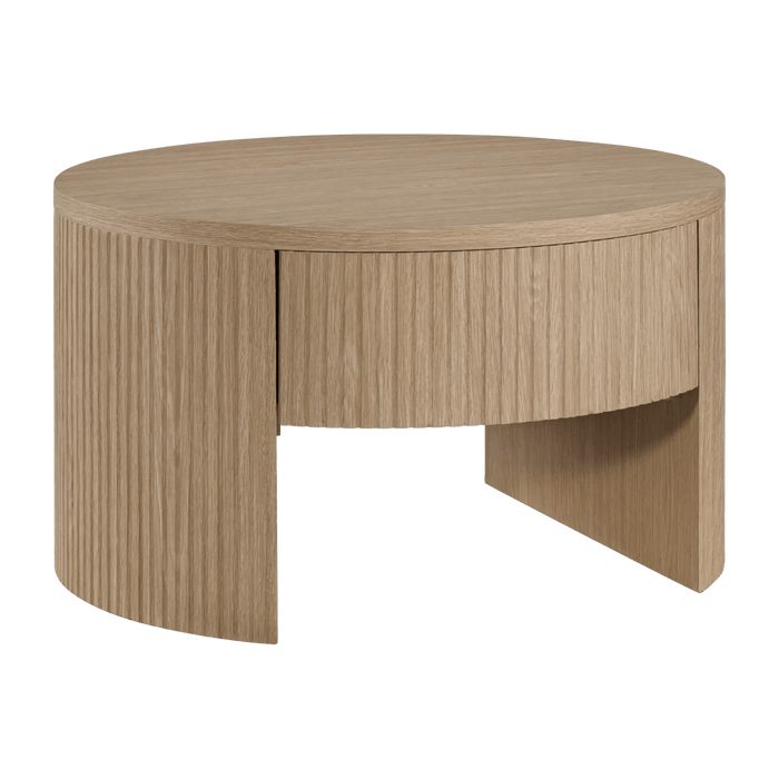 Round Pale Oak Coffee Table