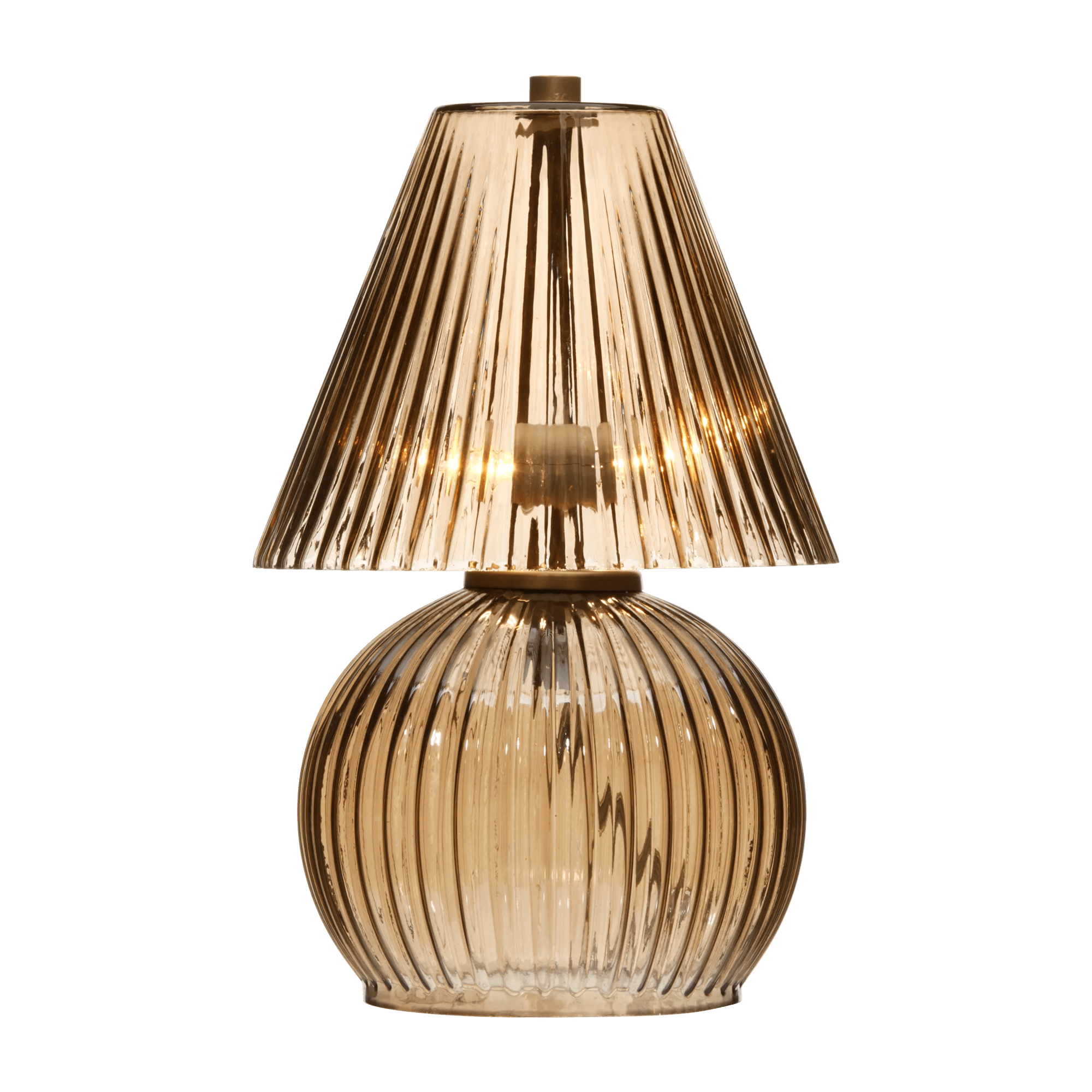 Lampe en verre a champagne