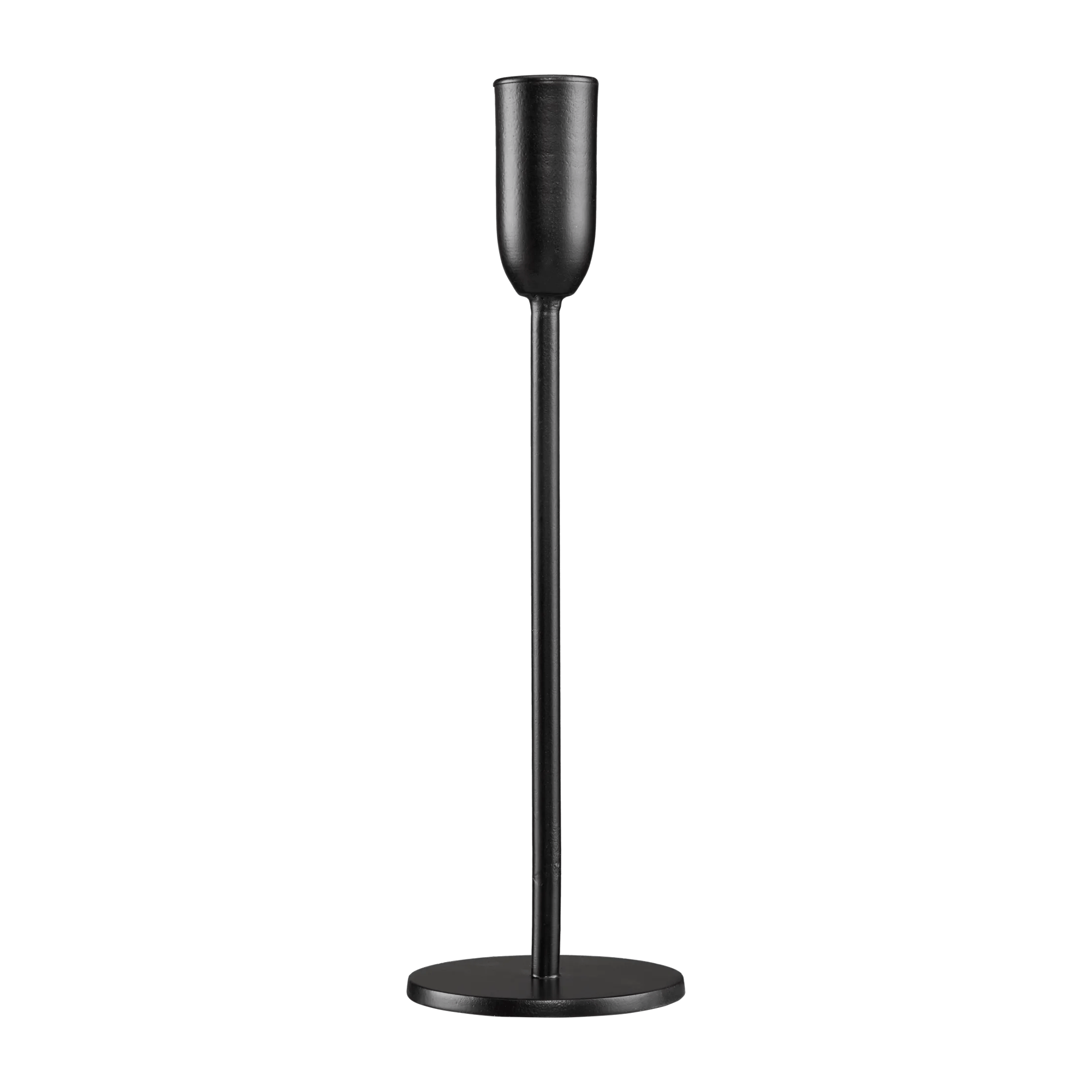 Tall Black Metal Taper Candle Holder