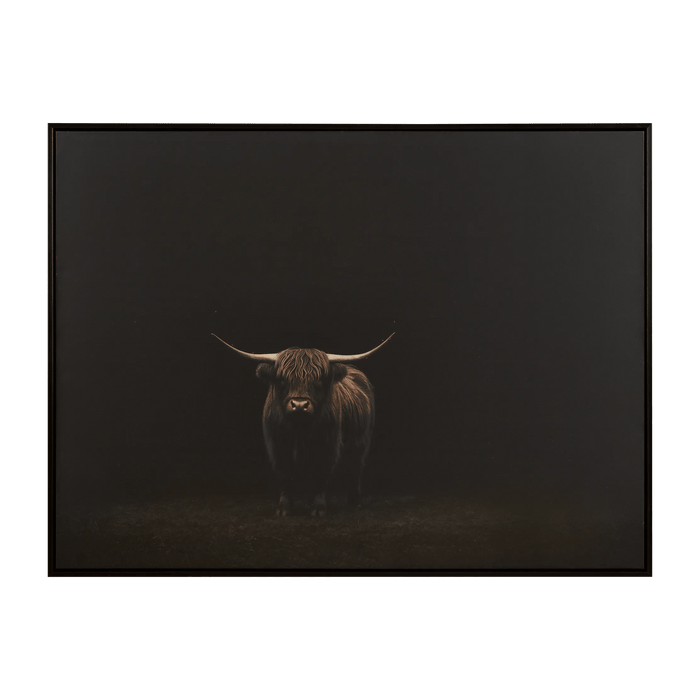 Cadre imprimé vache Highland