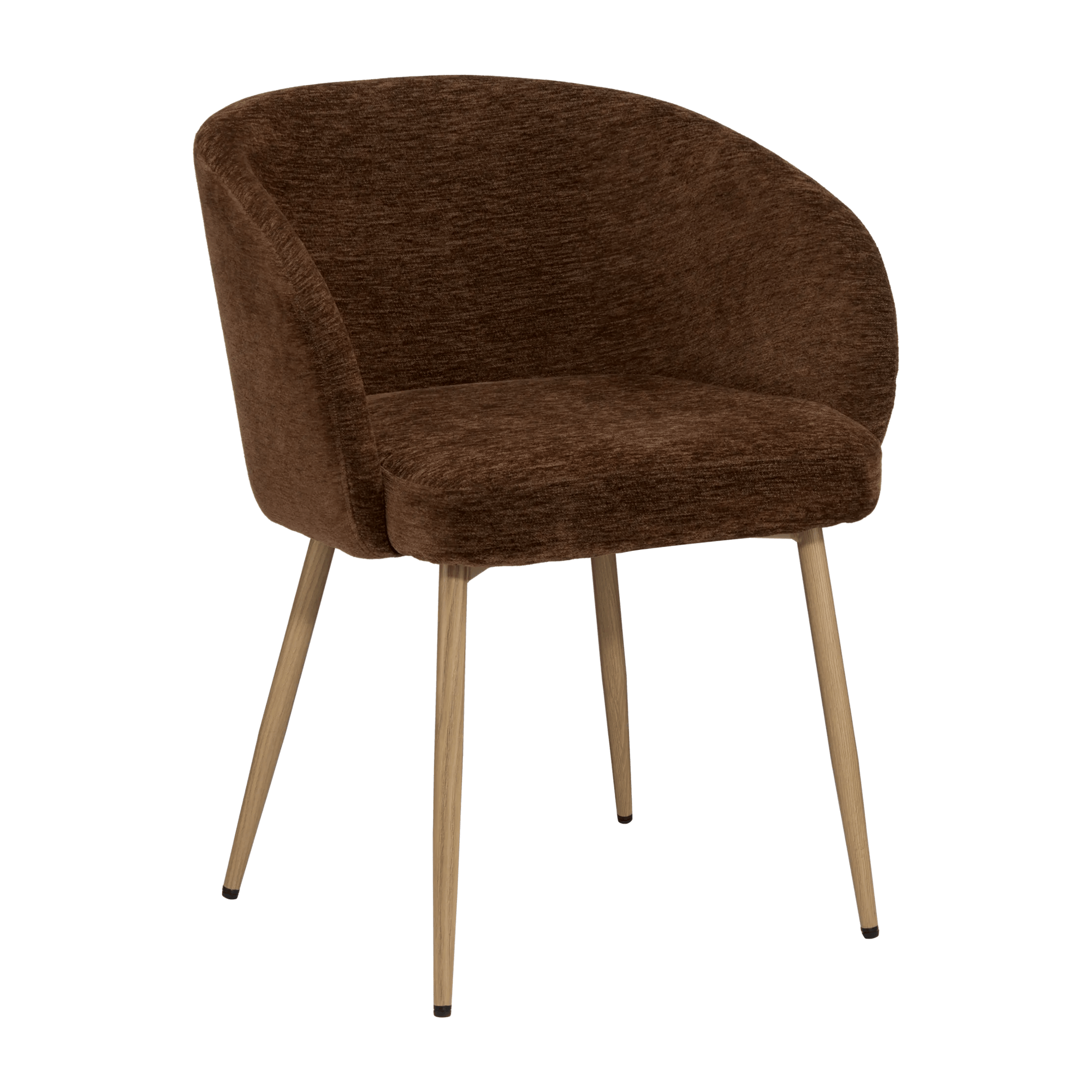 Fabric and metal accent chair
