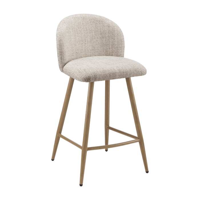 Fabric and metal barstool