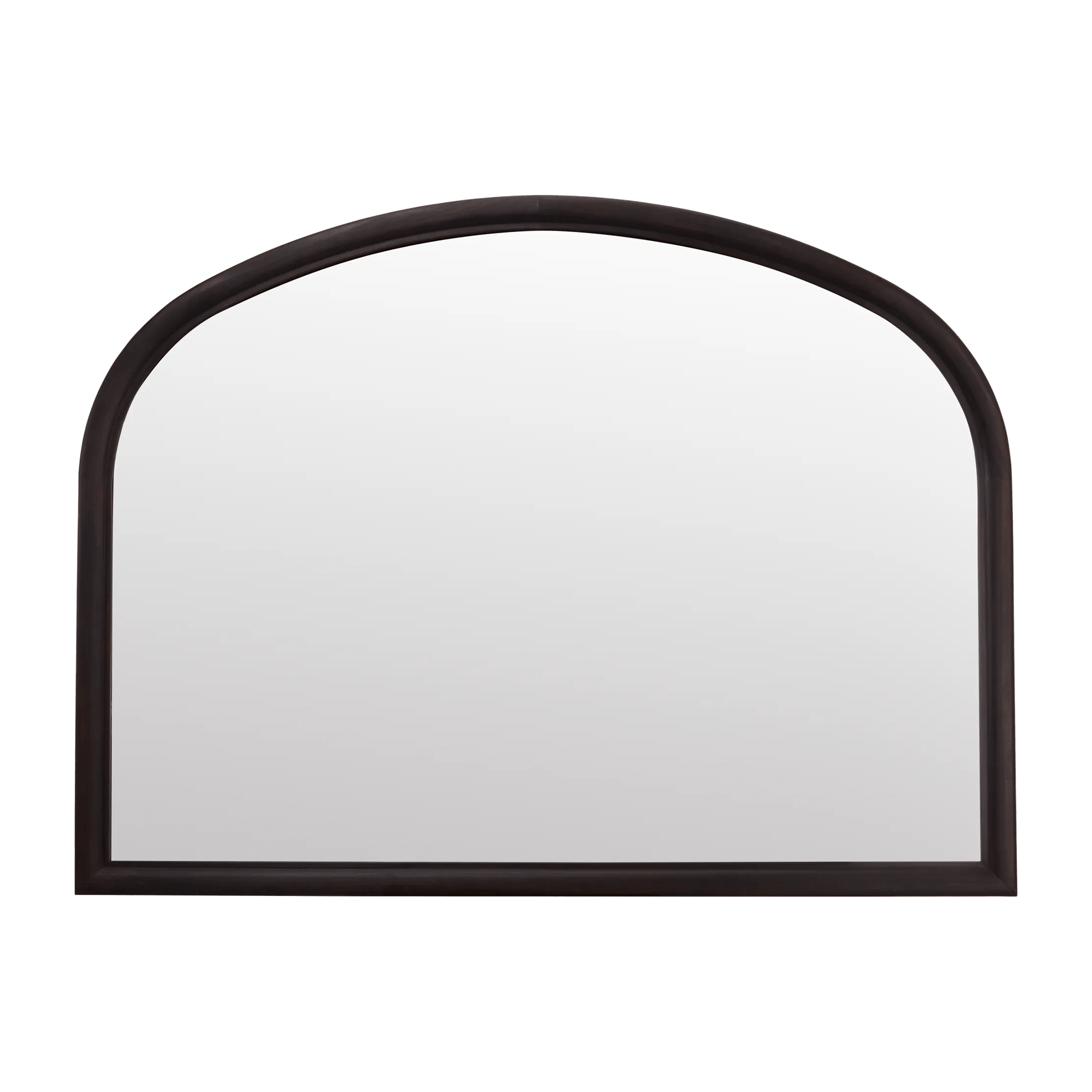 Miroir arche Primavera avec cadre en bois brun foncé