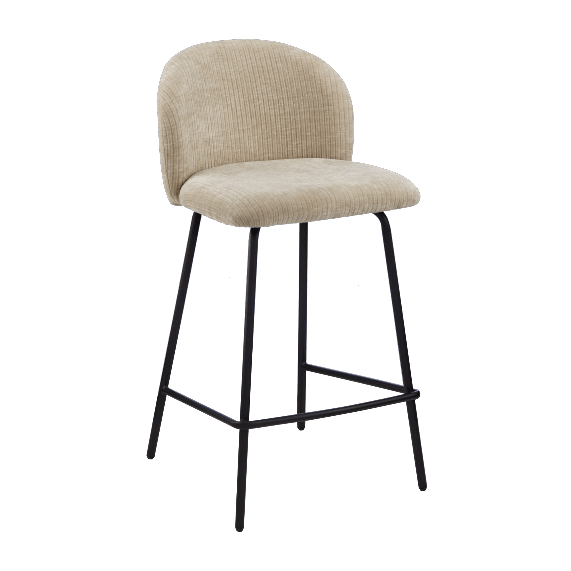 Fabric and Metal Barstool