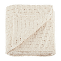 Eliza jeté en tricot blanc casee  blanc cassé