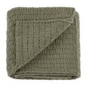 Eliza jeté en tricot blanc casee  khaki