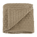 Eliza jeté en tricot blanc casee  taupe