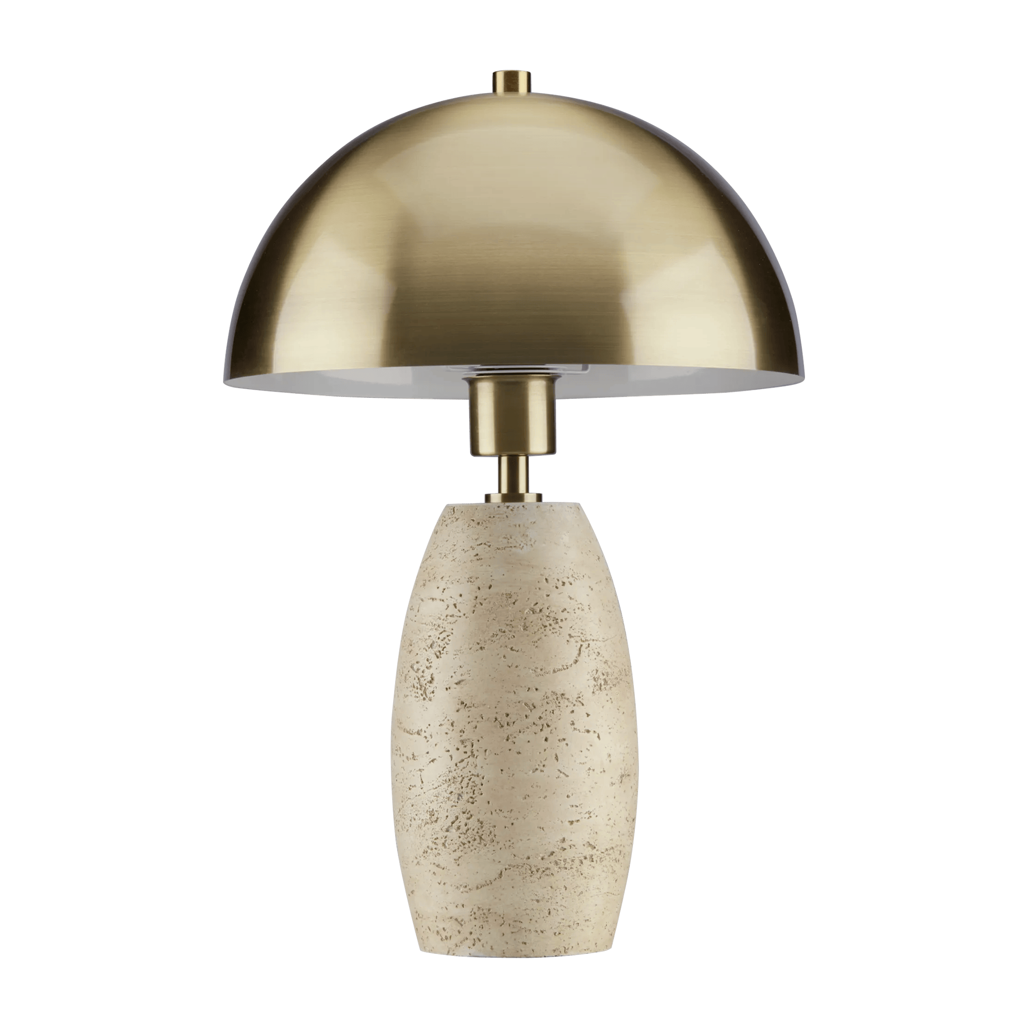 Lampe de table avec abat-jour doré et base en résine