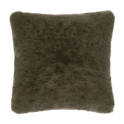 Coussin décoratif en fausse fourrure Tegan khaki