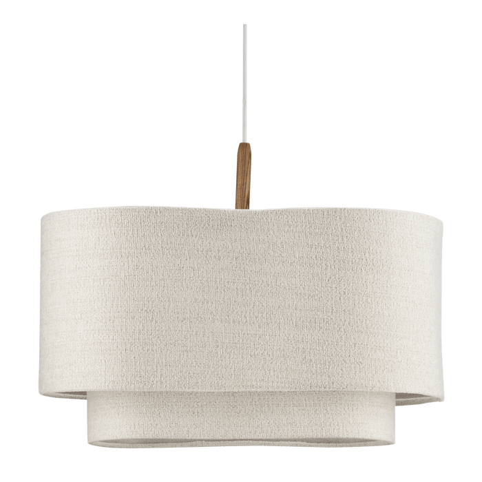Lampe plafonnier en tissu de forme ondulée