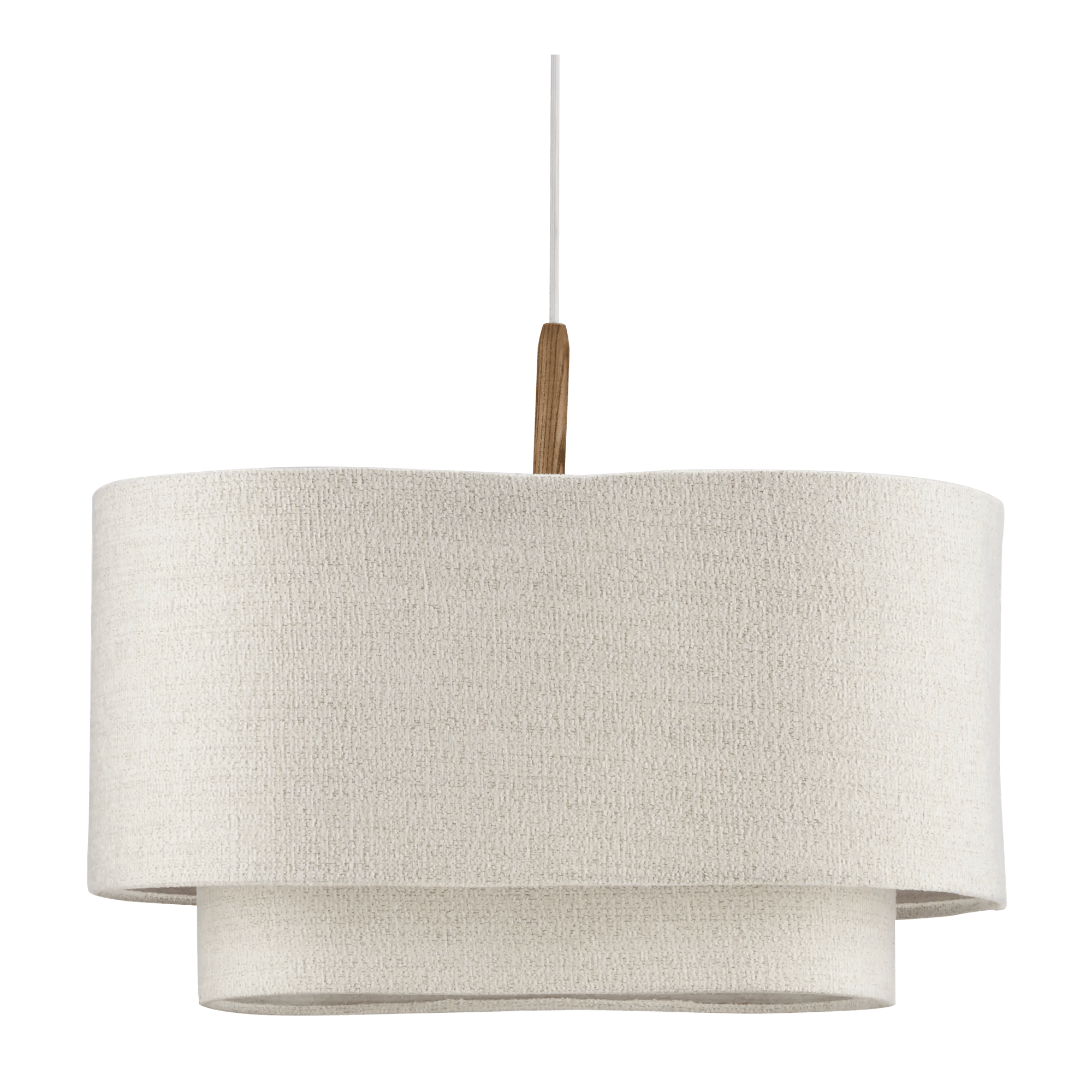 Lampe plafonnier en tissu de forme ondulée